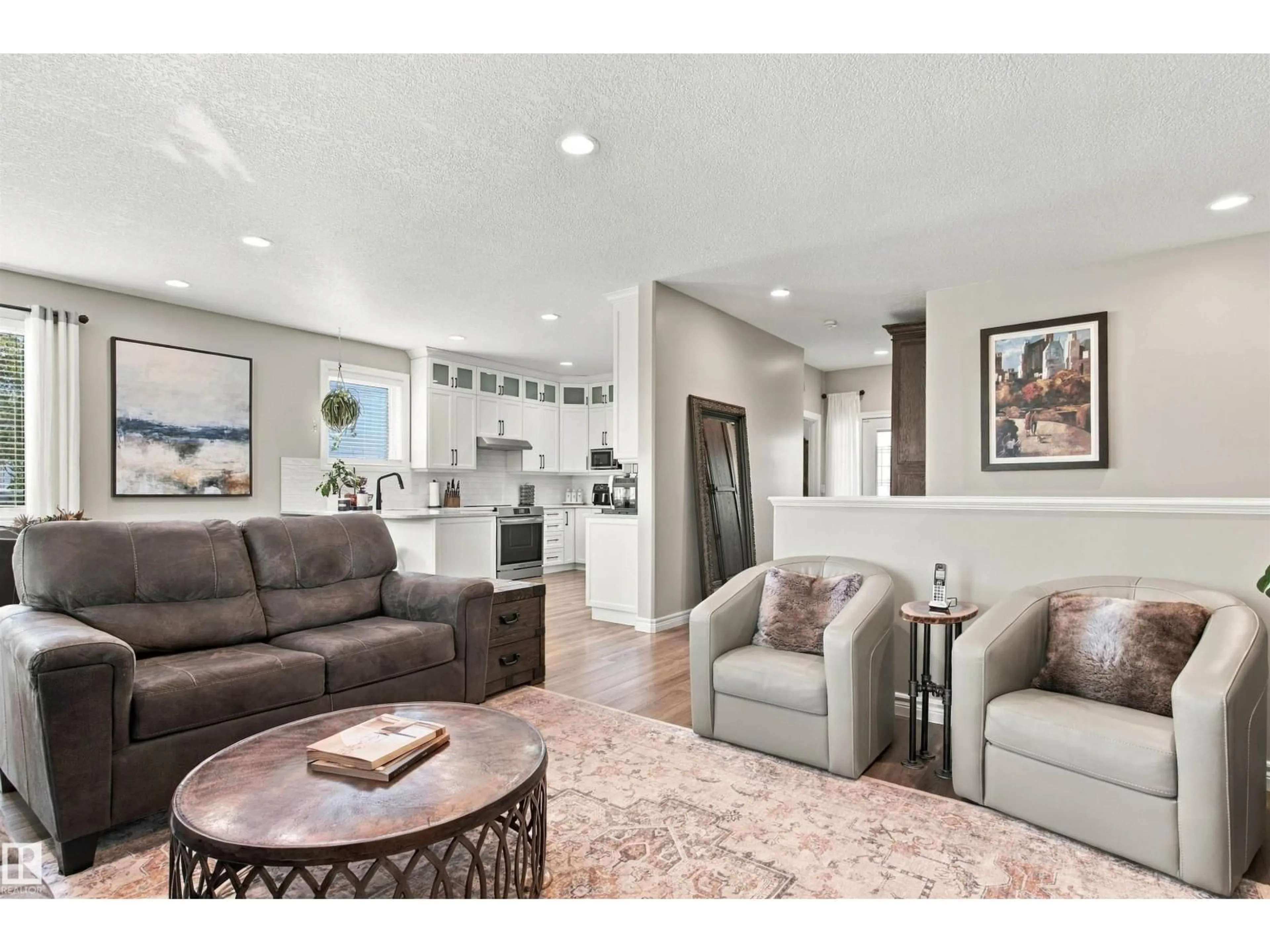 Living room with furniture, unknown for 3611 61 ST, Beaumont Alberta T4X1T5