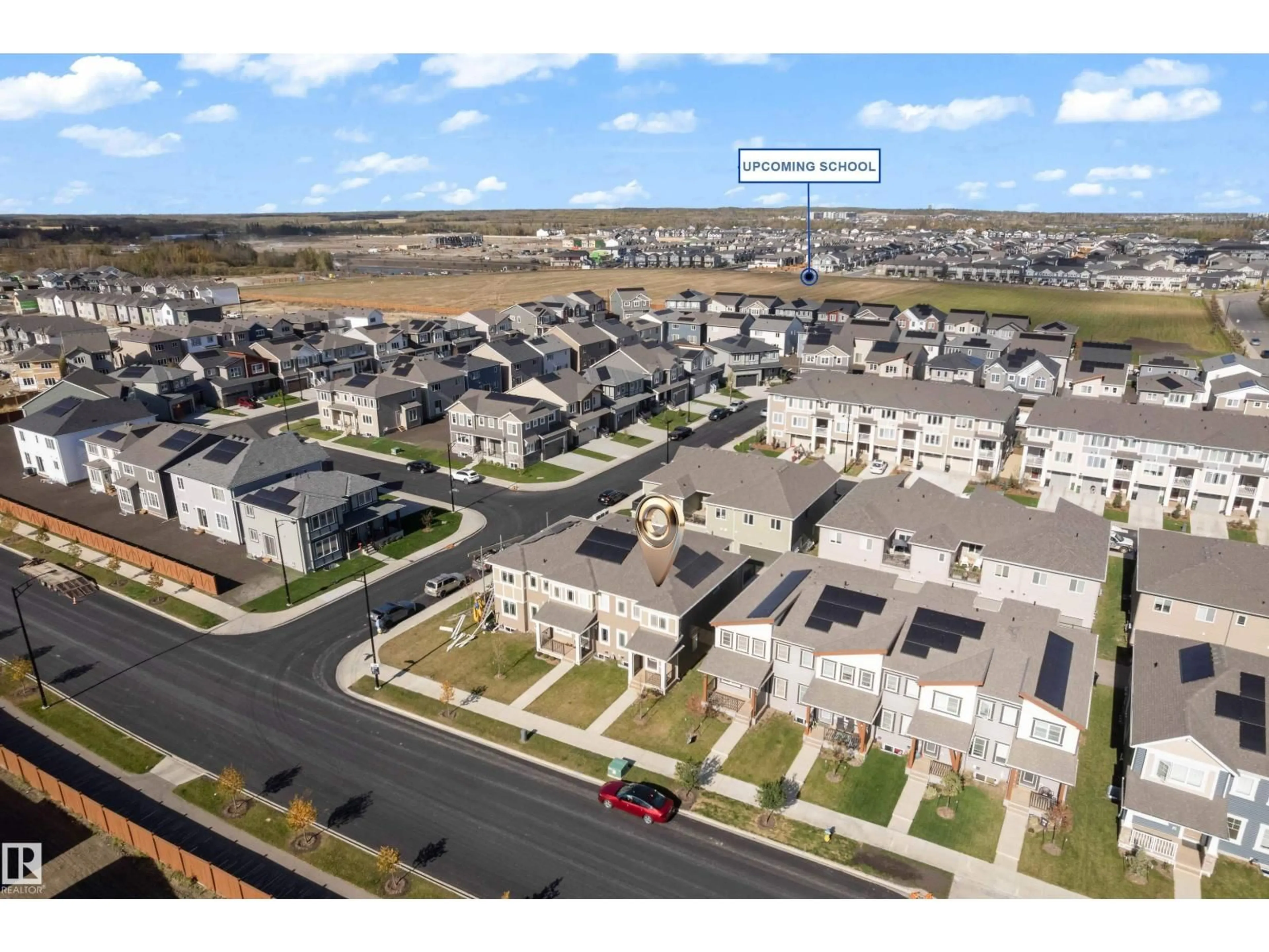 A pic from outside/outdoor area/front of a property/back of a property/a pic from drone, street for 194 SUNWAPTA WAY, Edmonton Alberta T6M3E7
