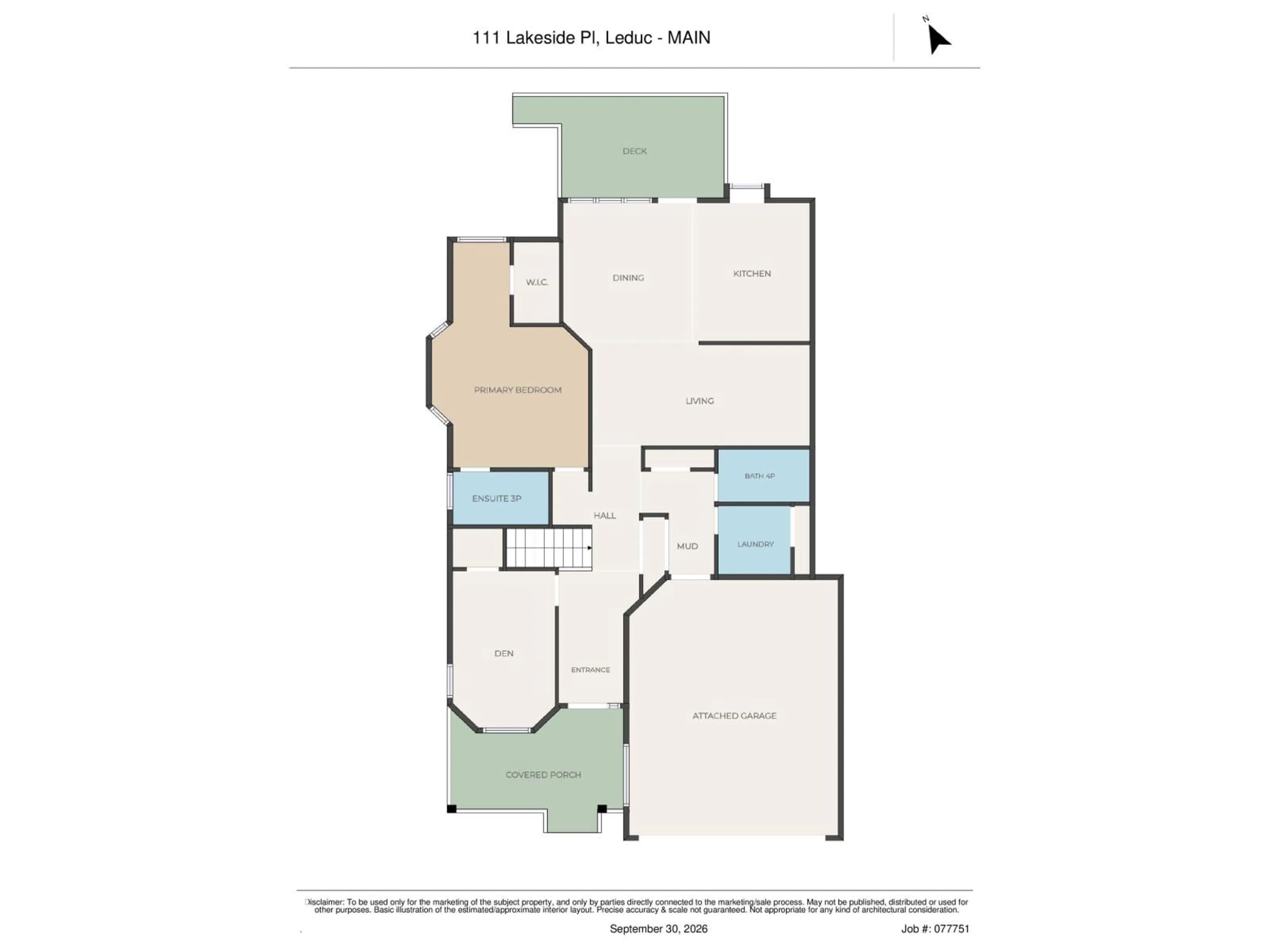 Floor plan for 111 LAKESIDE PL, Leduc Alberta T9E6P3