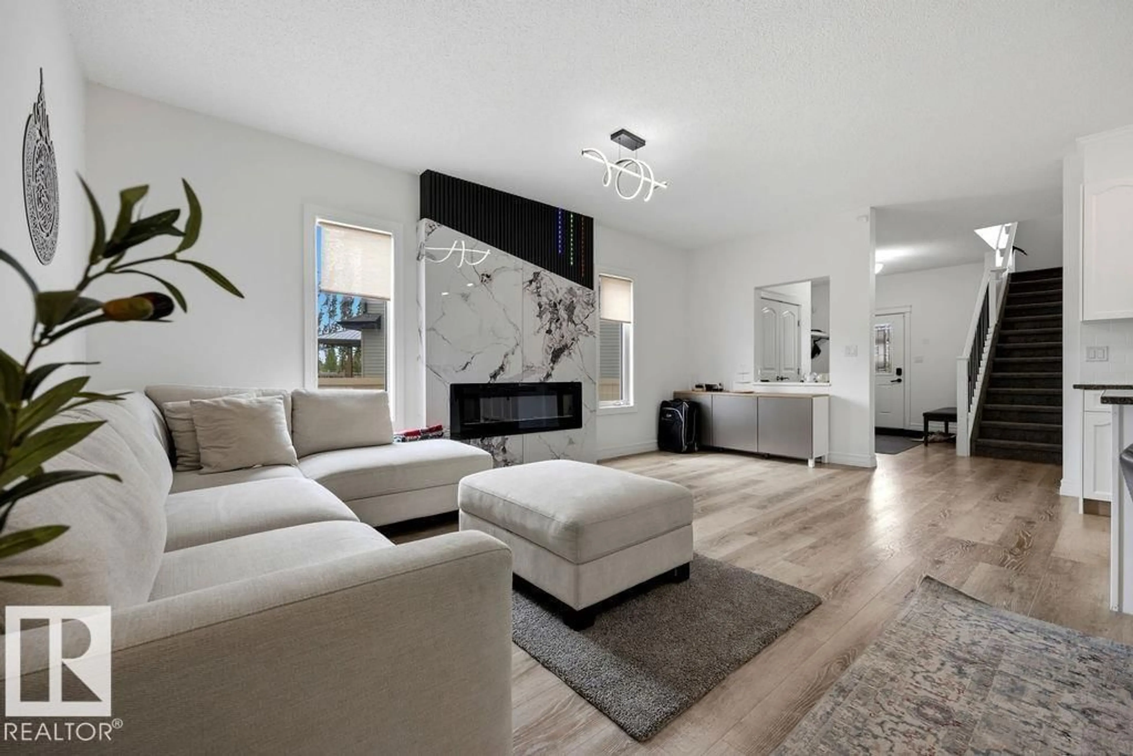Living room with furniture, unknown for NW - 13703 166 AV, Edmonton Alberta T6V0H5