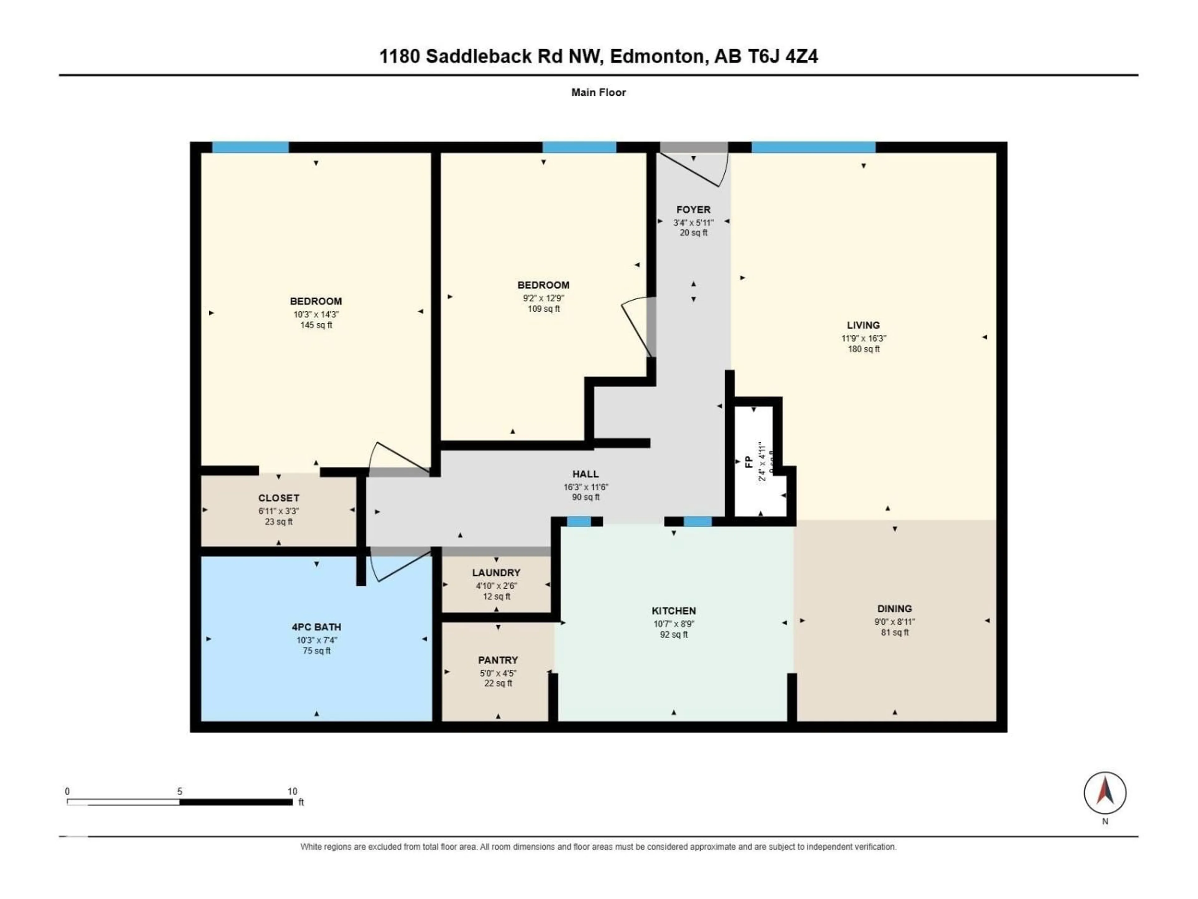 Floor plan for 1180 SADDLEBACK RD, Edmonton Alberta T6J4Z4