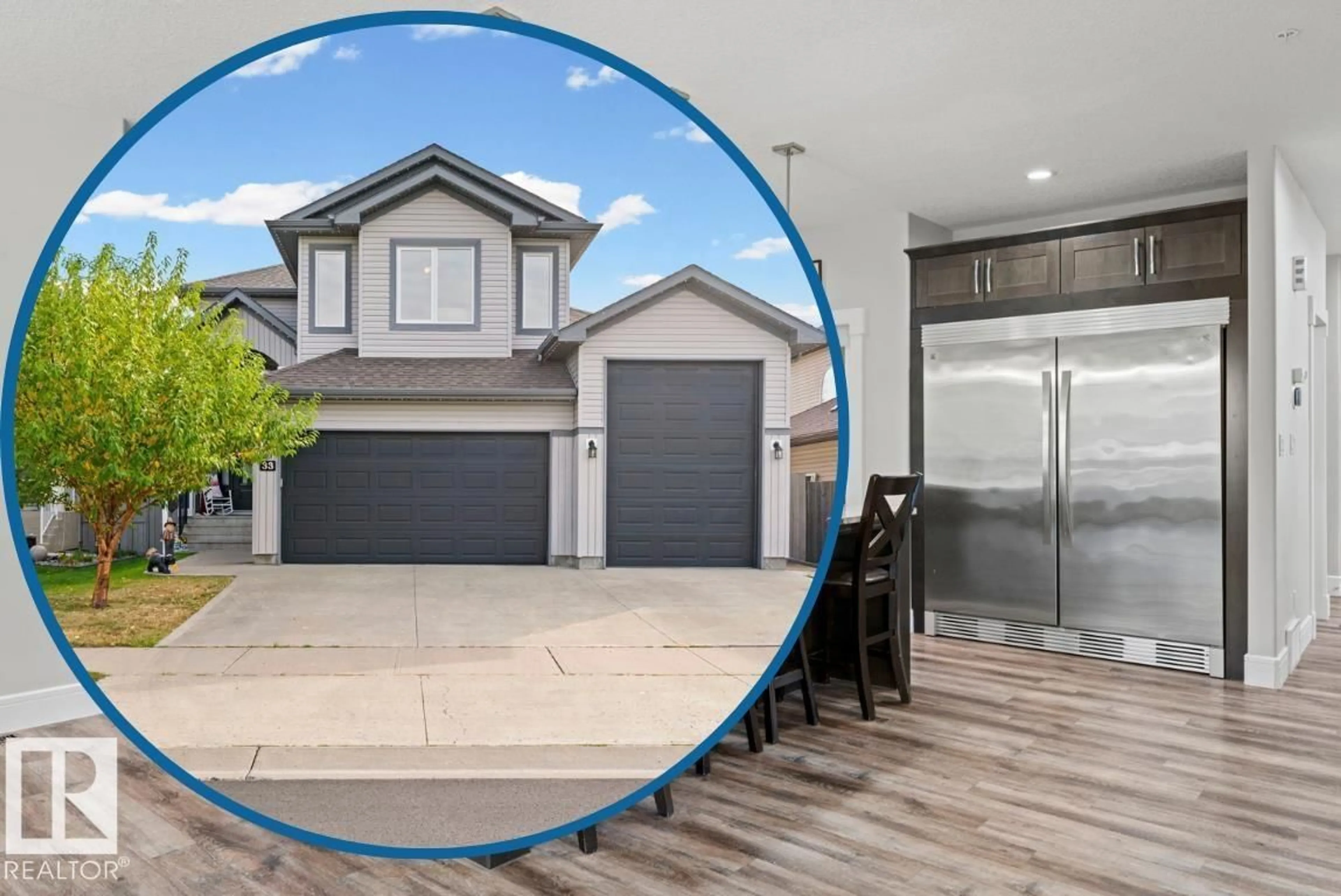 A pic from outside/outdoor area/front of a property/back of a property/a pic from drone, street for 33 COTTONWOOD CR, Fort Saskatchewan Alberta T8L0H8