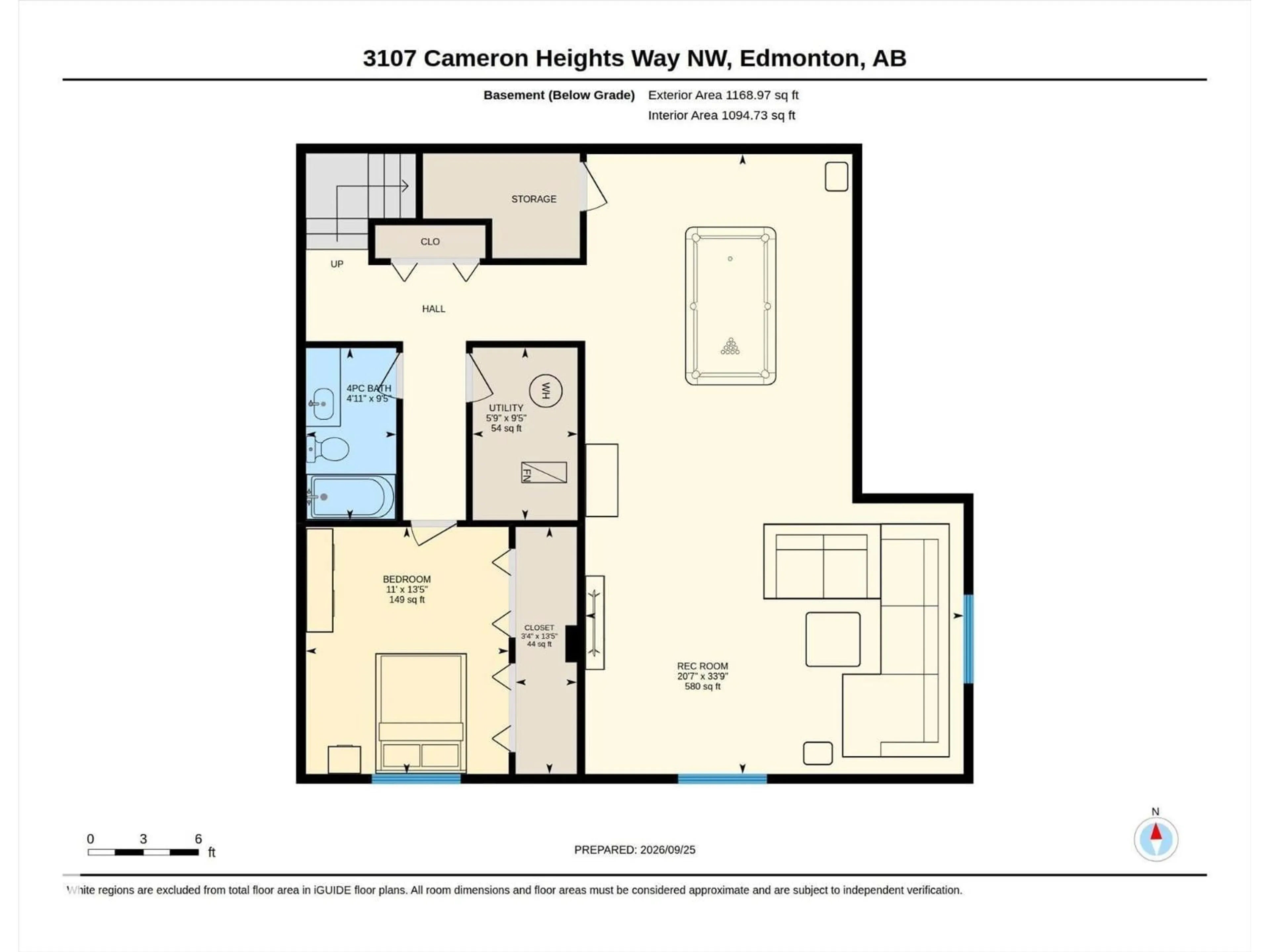 Floor plan for 3107 CAMERON HEIGHTS WY, Edmonton Alberta T6M0R1