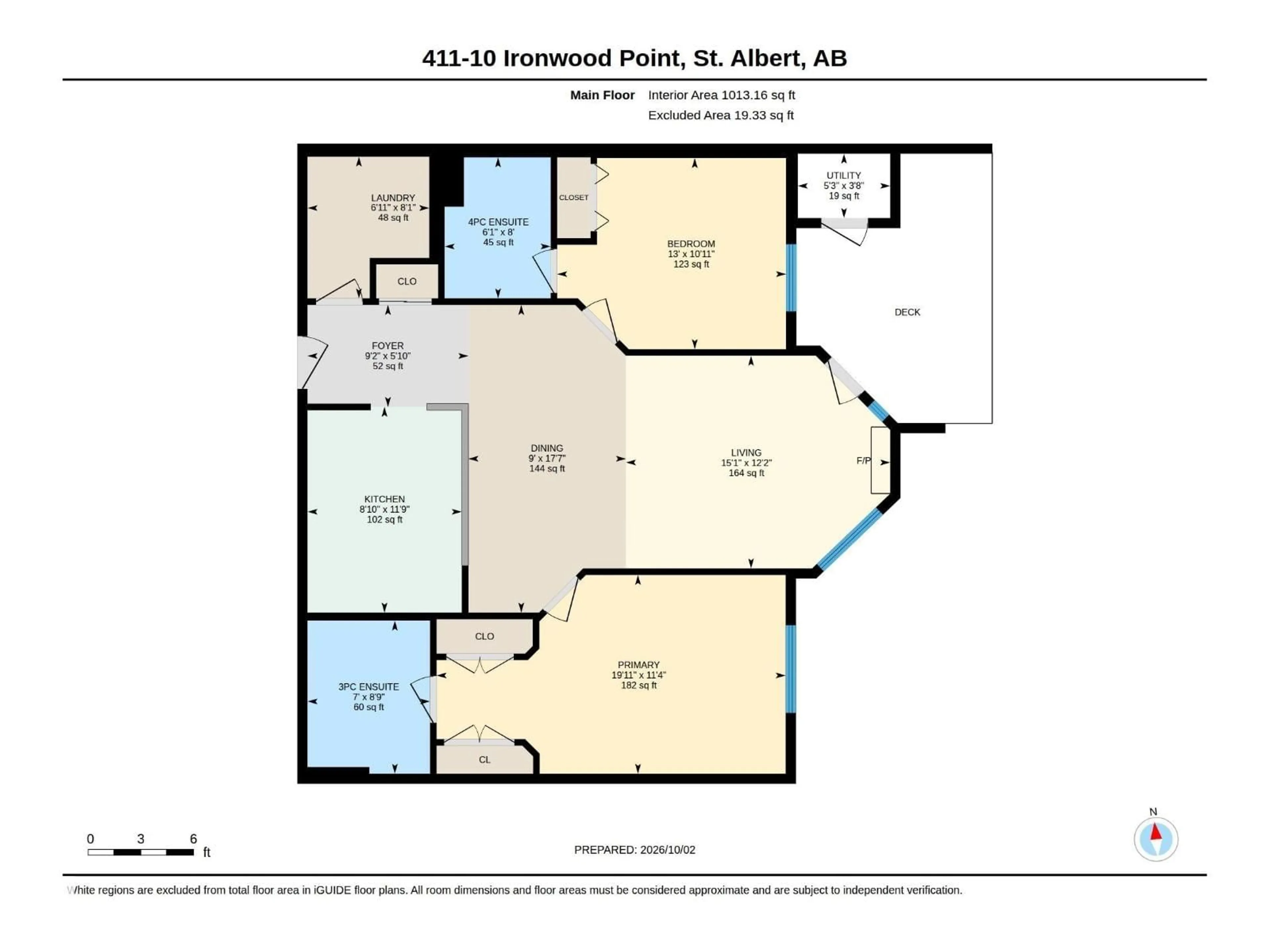 Floor plan for 411 IRONWOOD PT, St. Albert Alberta T8N6W4