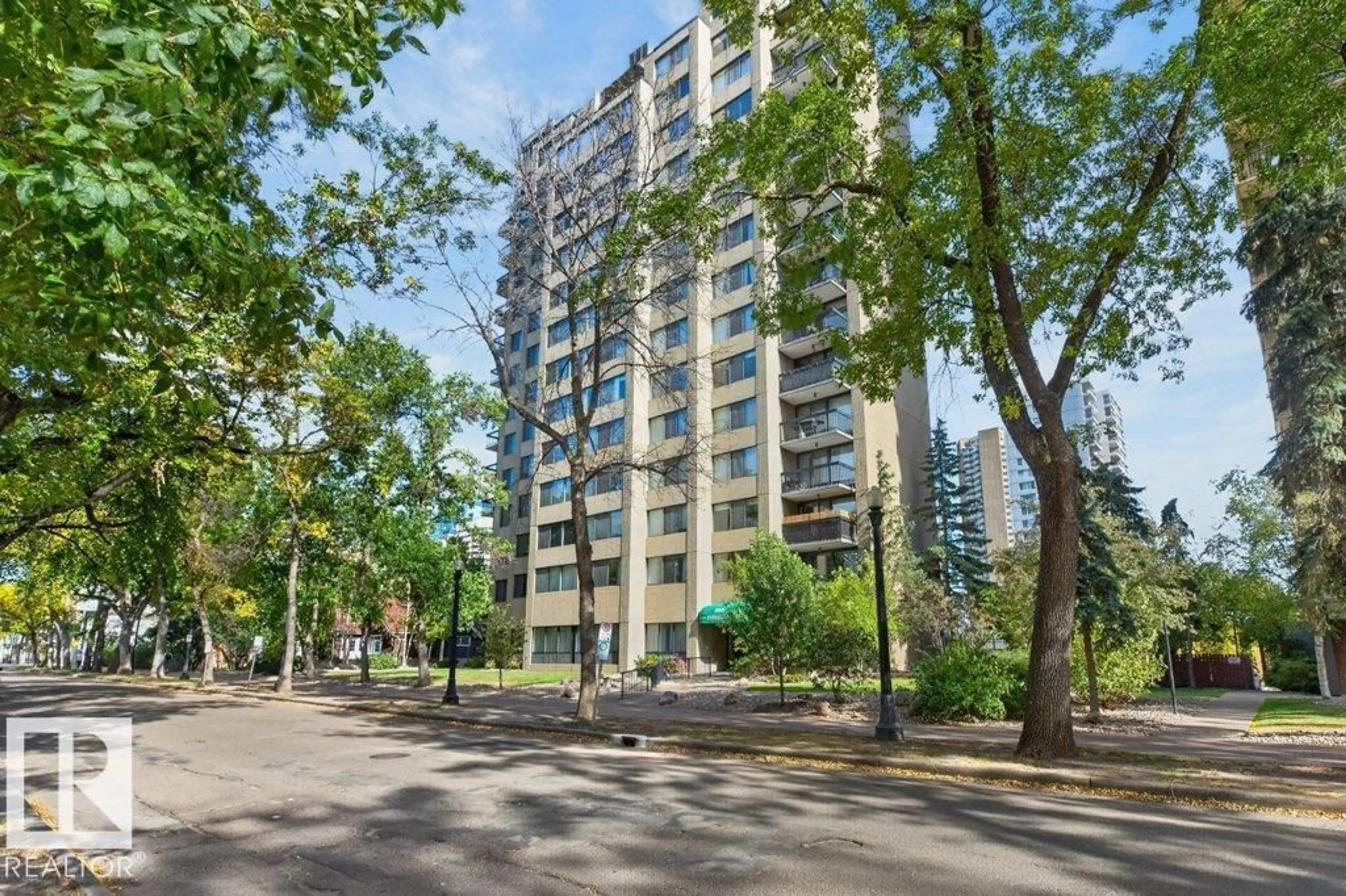 Patio, street for #703 - 9921 104 ST, Edmonton Alberta T5K2K3