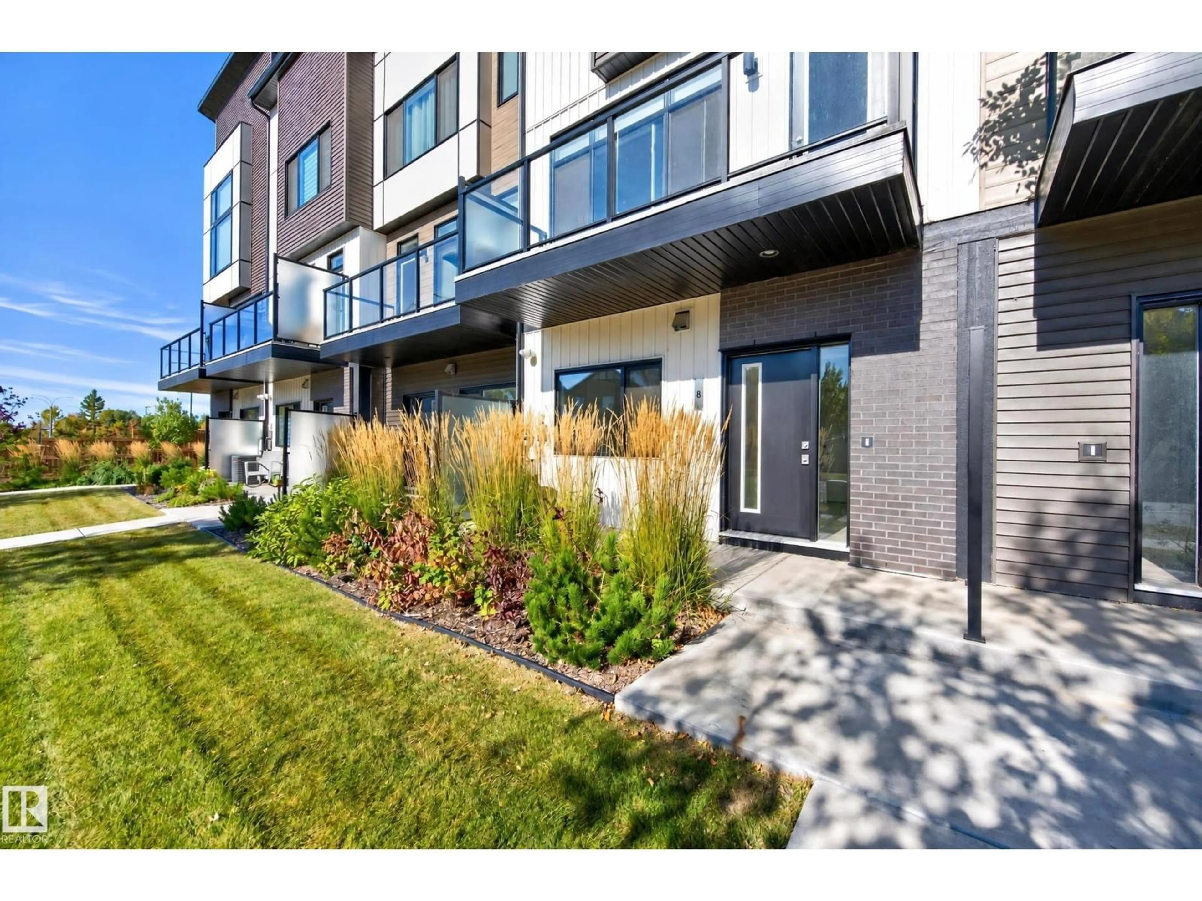 Patio, street for #8 - 50 EBONY BV, Sherwood Park Alberta T8H2X4