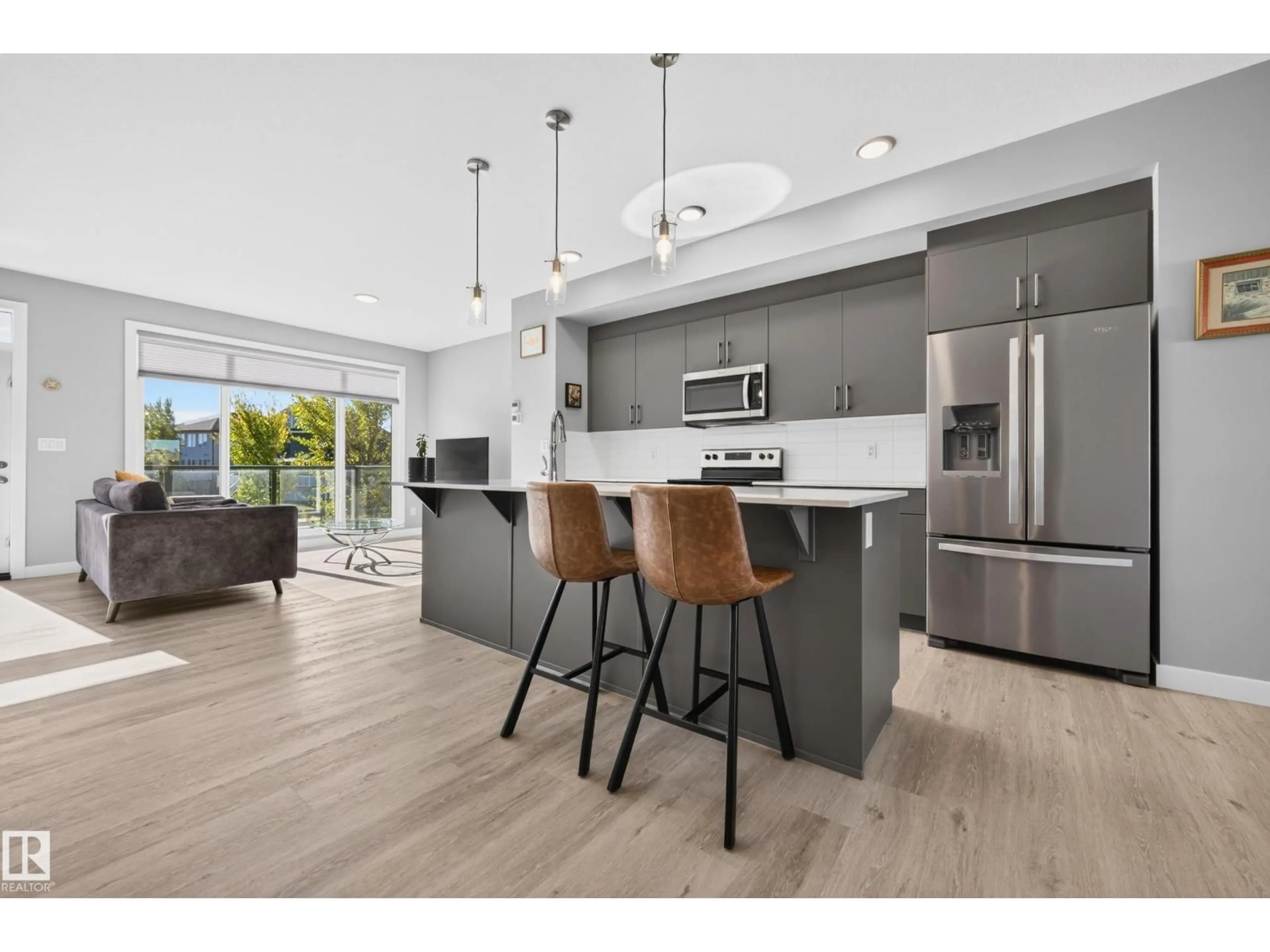 Open concept kitchen, unknown for #8 - 50 EBONY BV, Sherwood Park Alberta T8H2X4