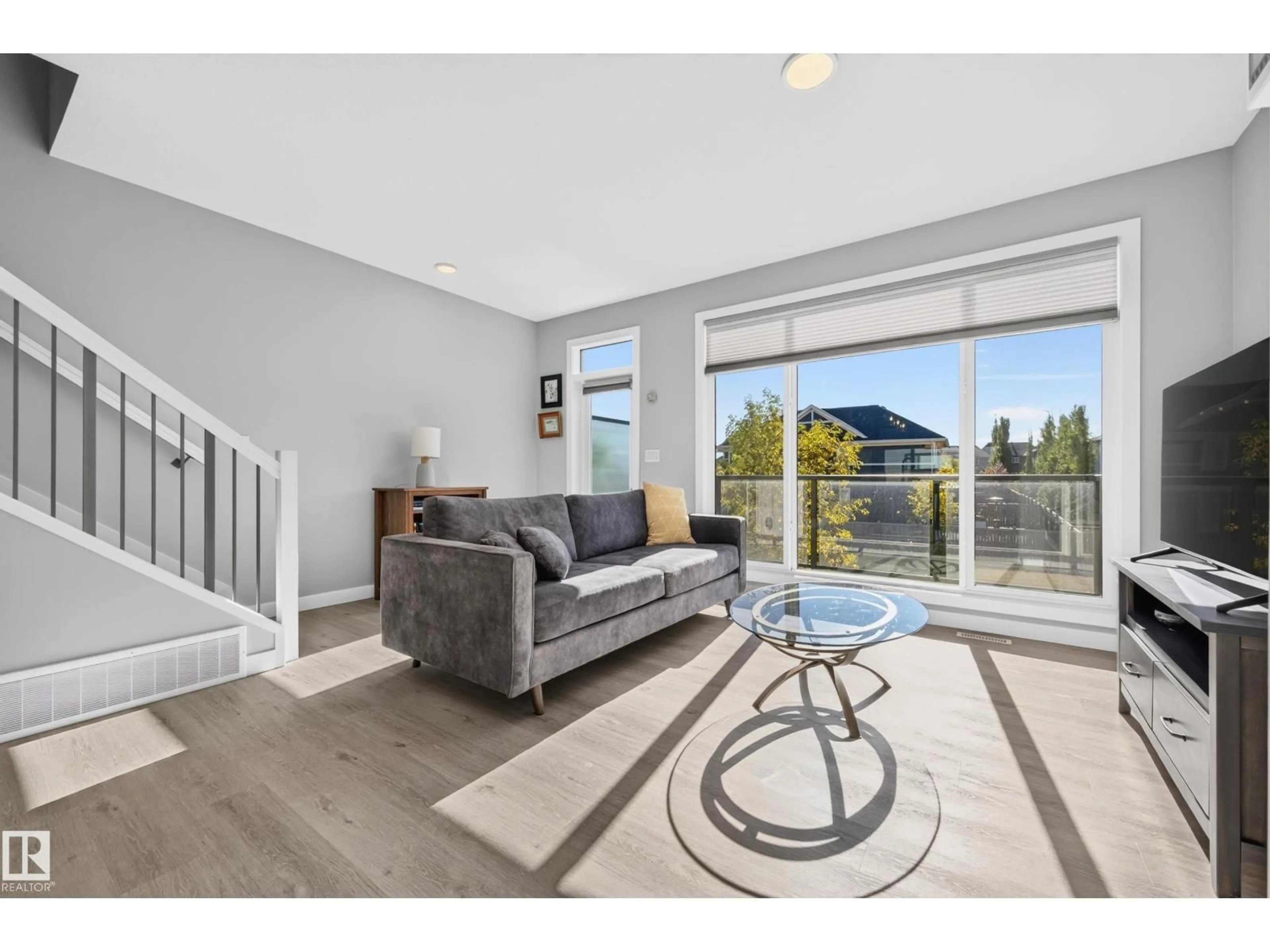 Living room with furniture, unknown for #8 - 50 EBONY BV, Sherwood Park Alberta T8H2X4