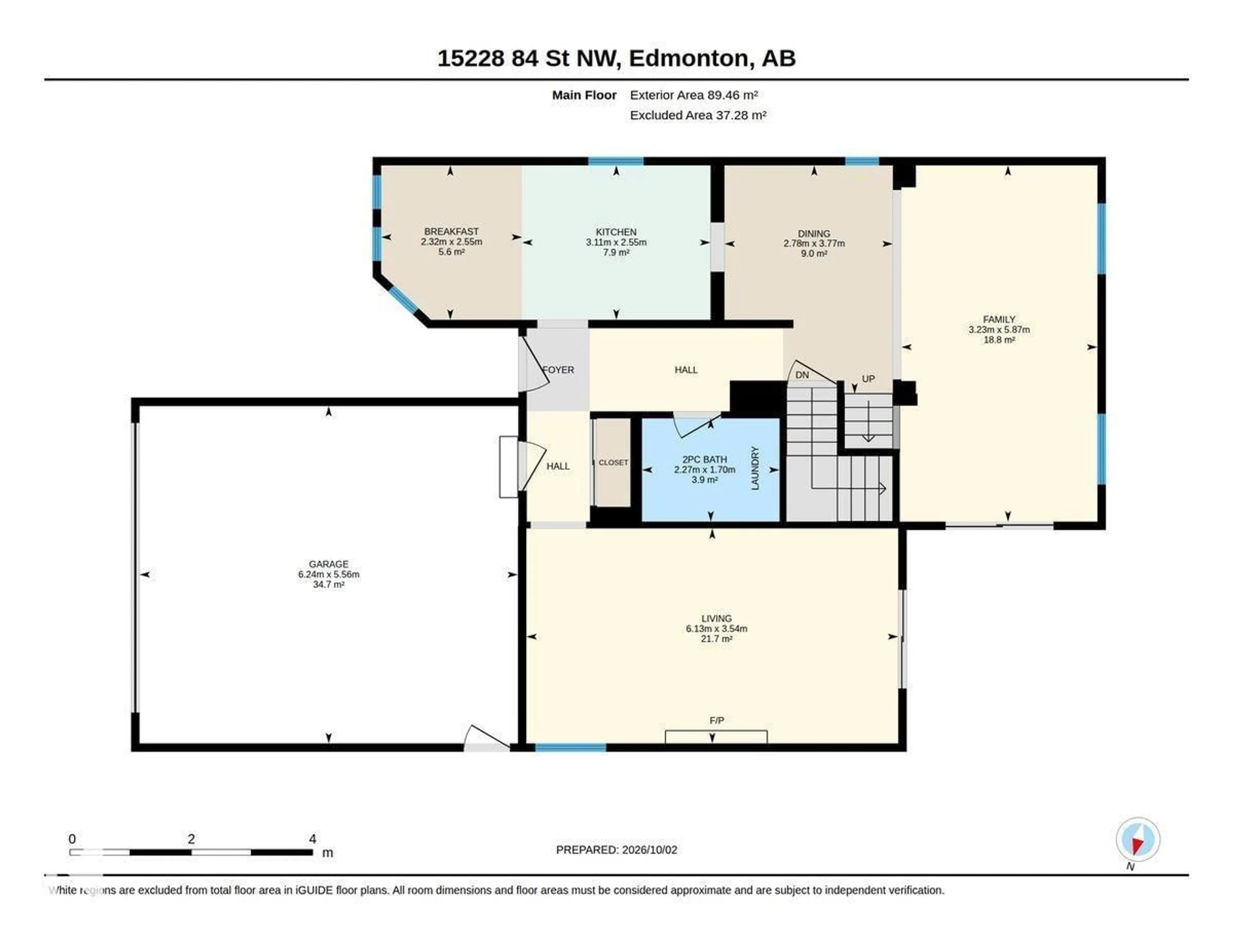Floor plan for NW - 15228 84 ST, Edmonton Alberta T5E6G4