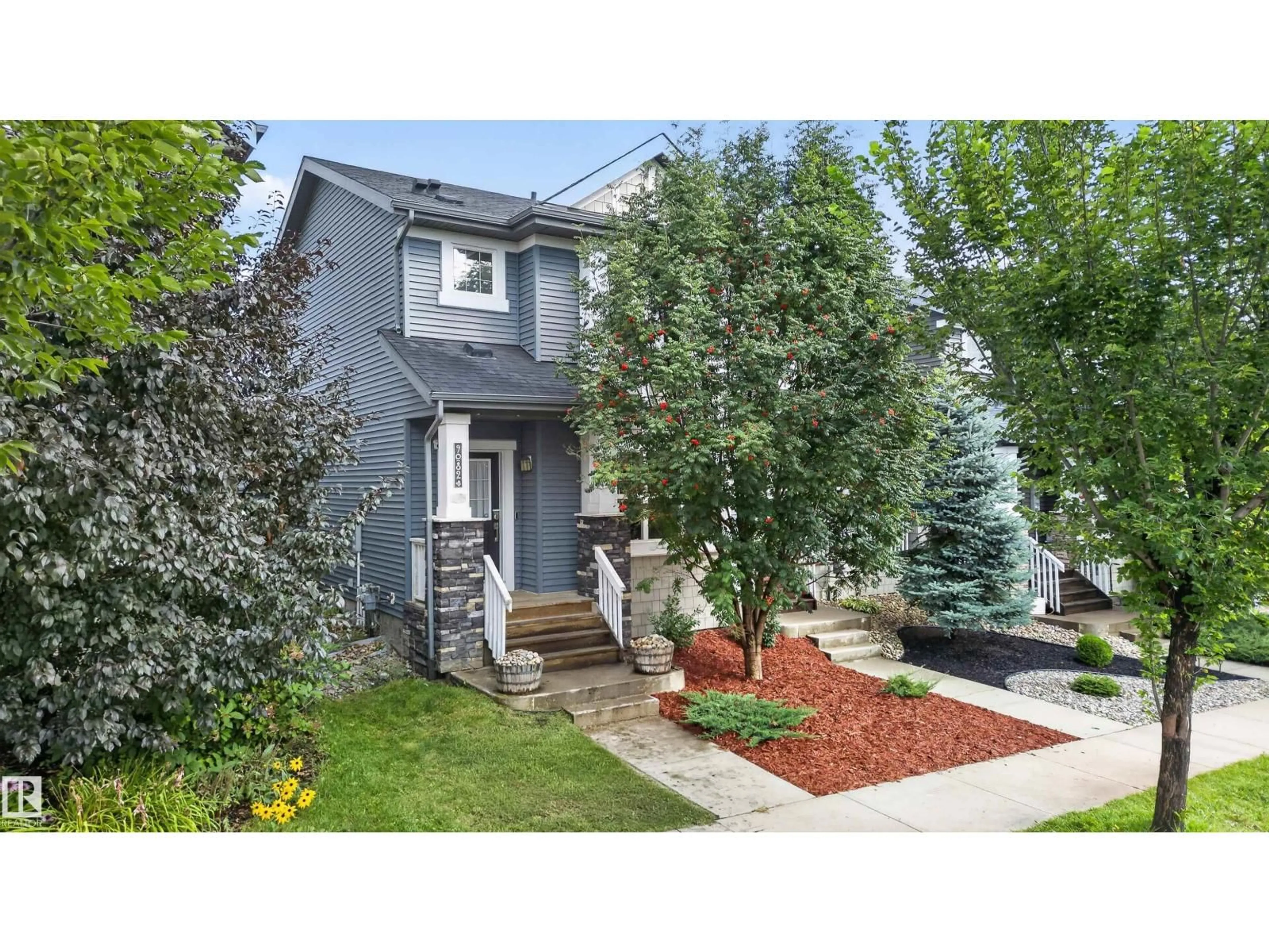 Home with vinyl exterior material, street for LI NW - 9082 ROSENTHAL LINK, Edmonton Alberta T5T7A6