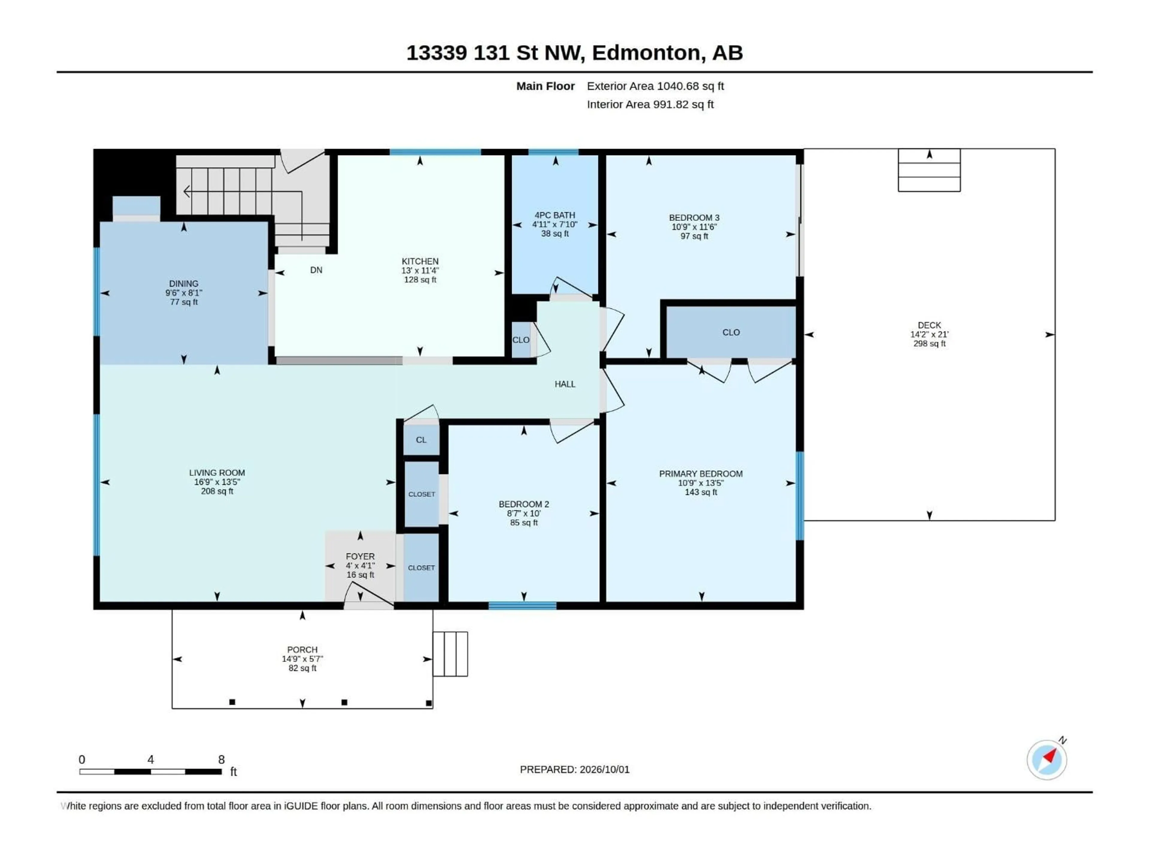 Floor plan for NW - 13339 131 ST, Edmonton Alberta T5L1N8