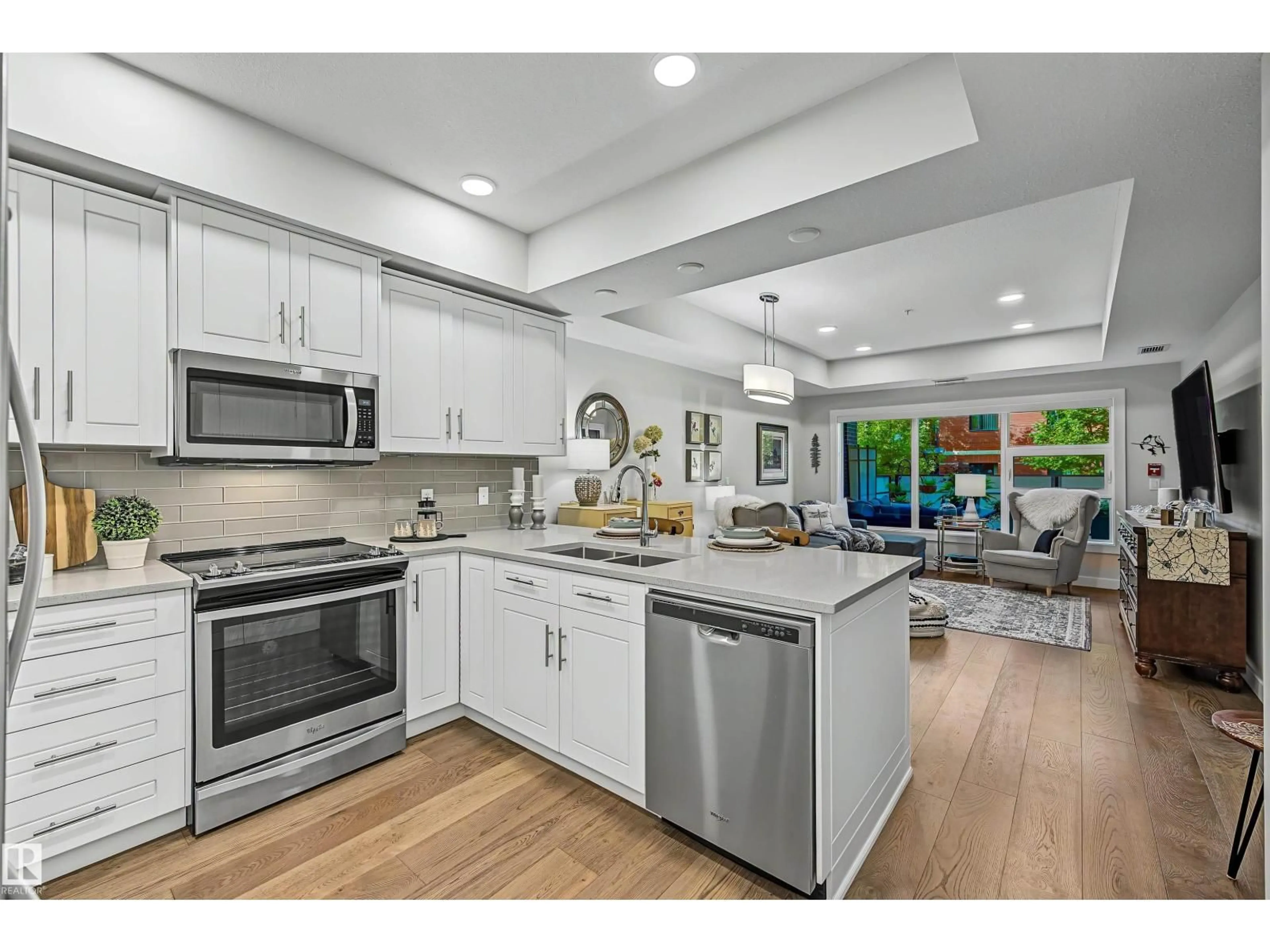 Open concept kitchen, ceramic/tile floor for #122 61 FESTIVAL WY, Sherwood Park Alberta T8A4Y9