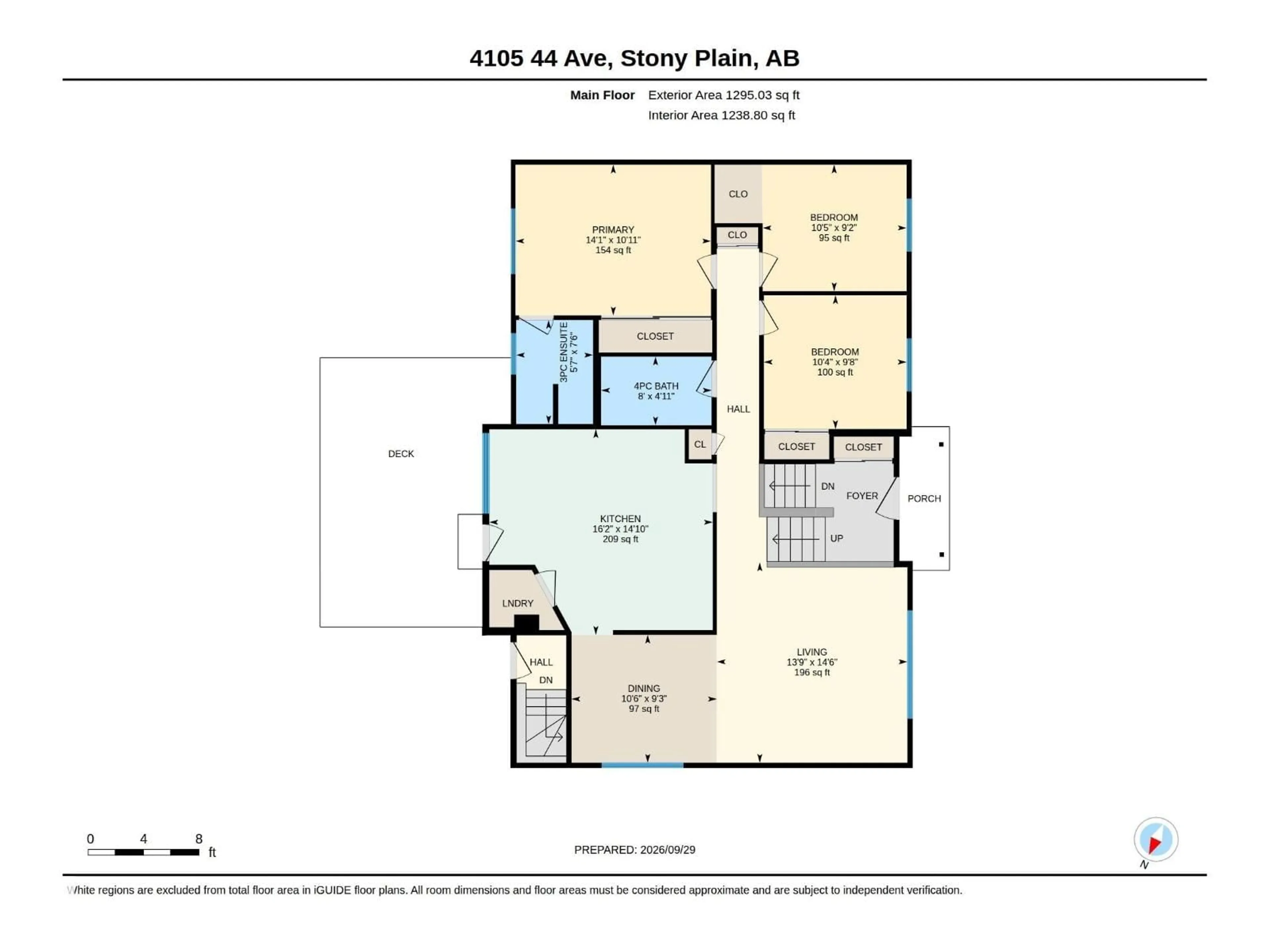 Floor plan for 4105 44 AV, Stony Plain Alberta T7Z1K3