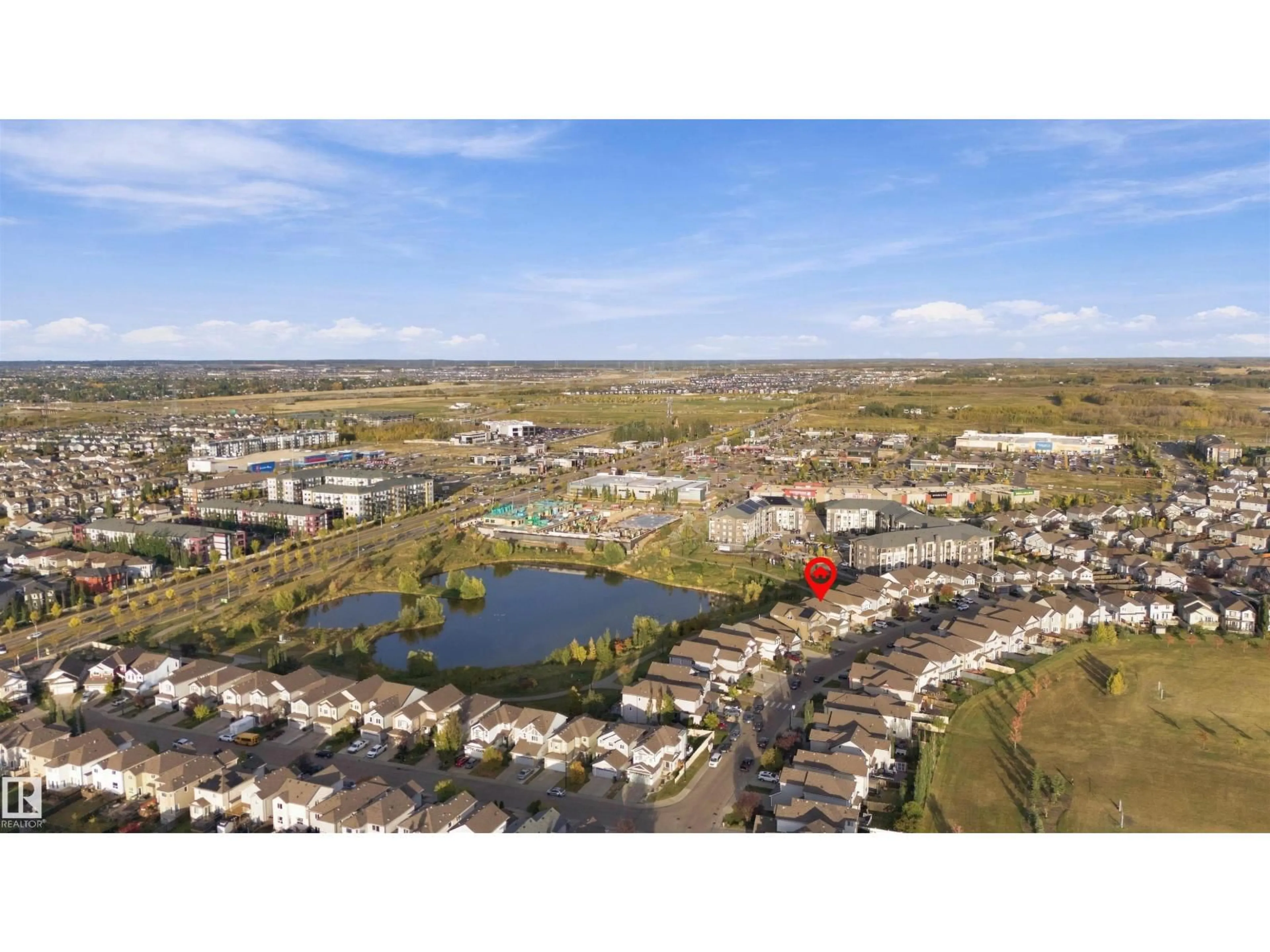 A pic from outside/outdoor area/front of a property/back of a property/a pic from drone, water/lake/river/ocean view for 5708 12 AV, Edmonton Alberta T6X1R4