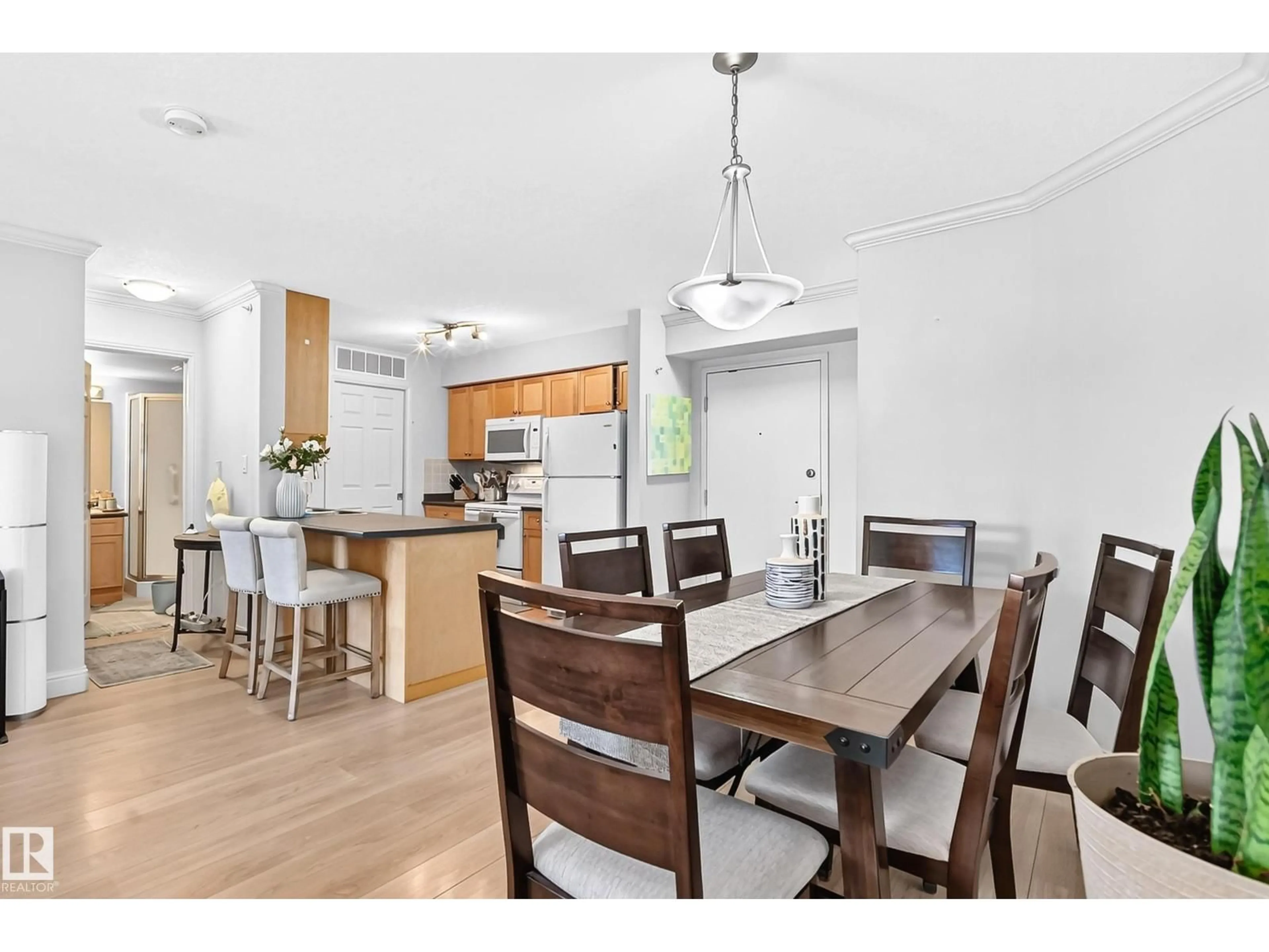 Open concept kitchen, wood/laminate floor for 13005 - 430 140 AV, Edmonton Alberta T6V1X1