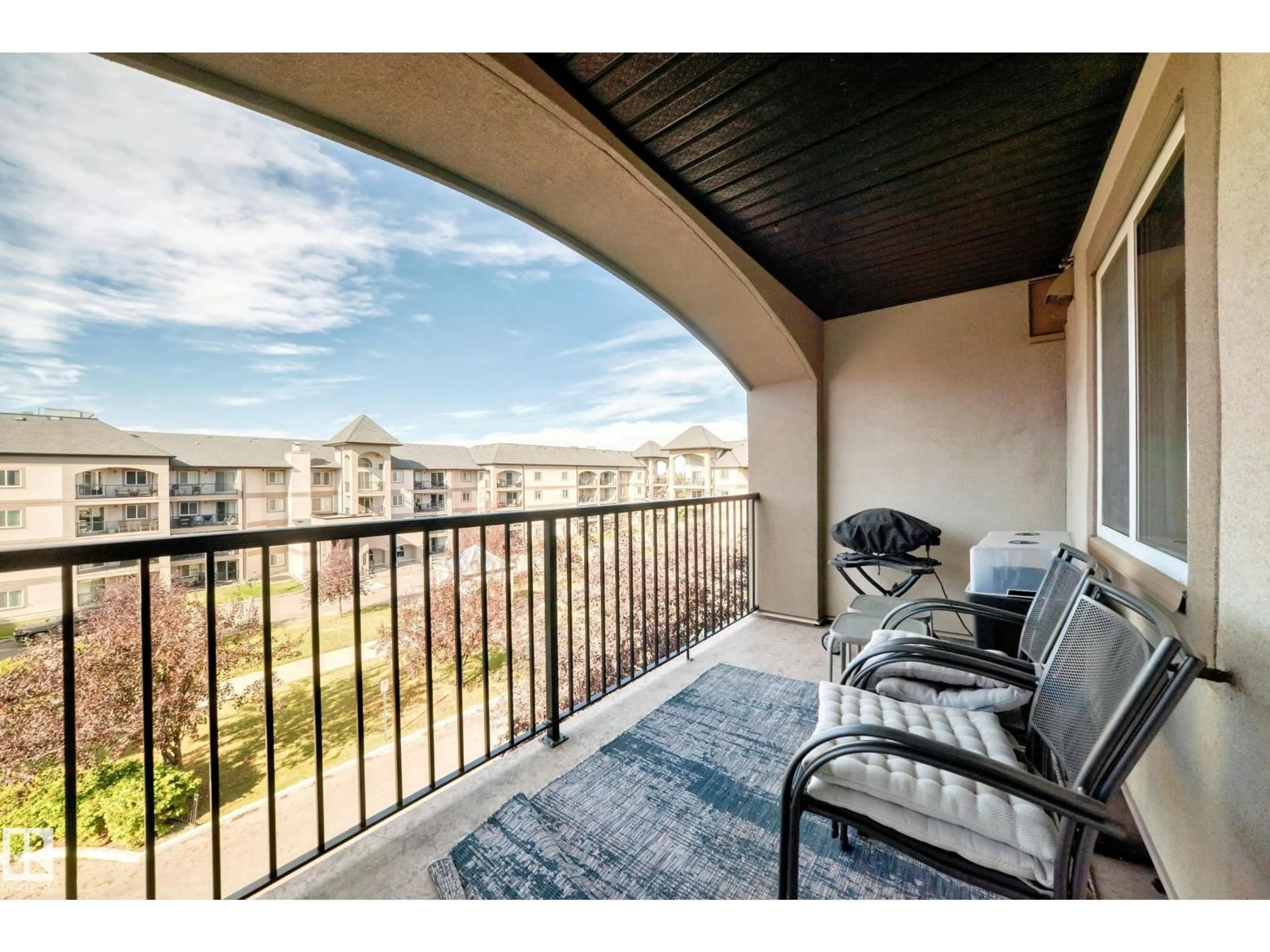 Balcony in the apartment, water/lake/river/ocean view for 13005 - 430 140 AV, Edmonton Alberta T6V1X1