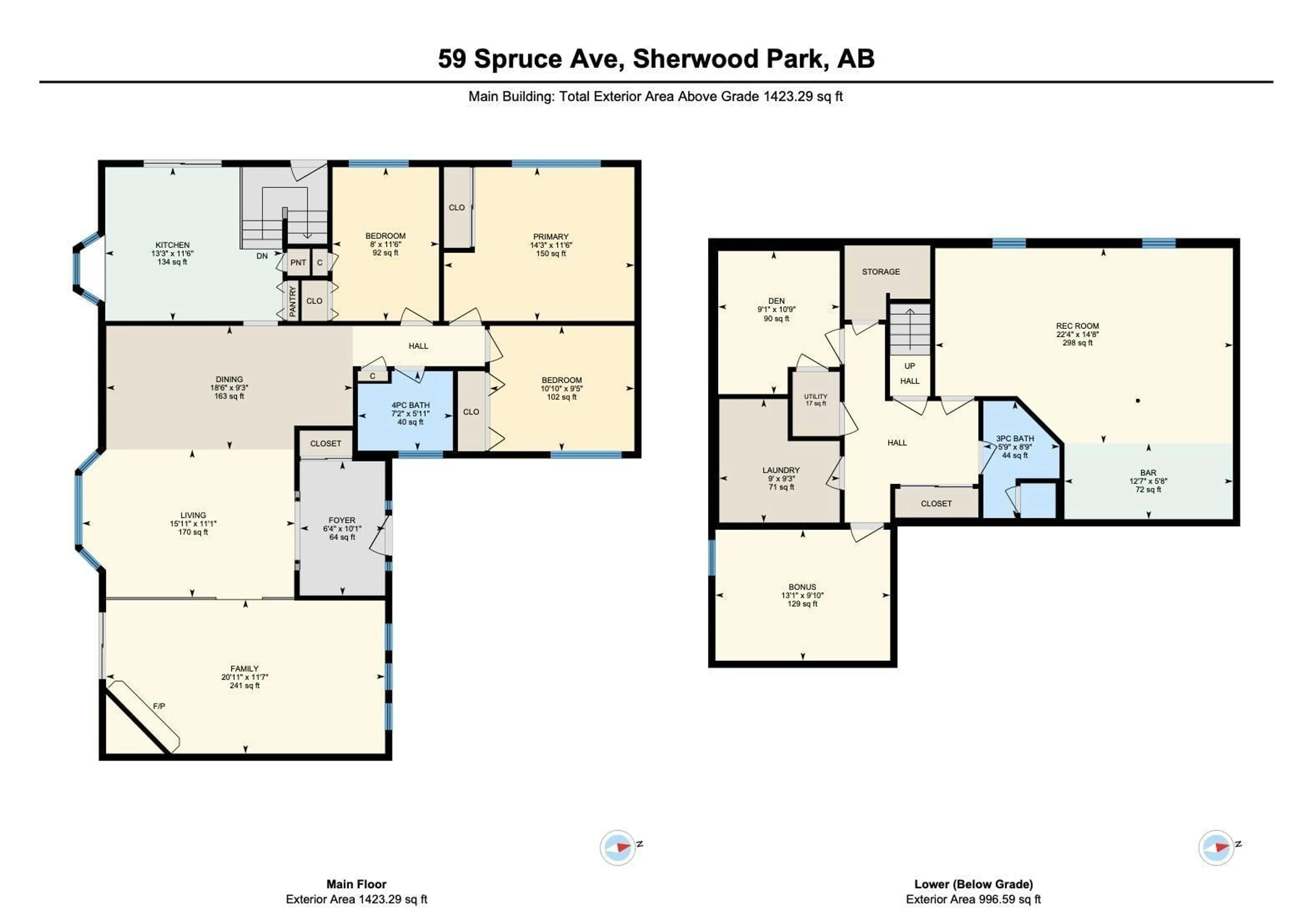 Floor plan for 59 SPRUCE AV, Sherwood Park Alberta T8A2B7