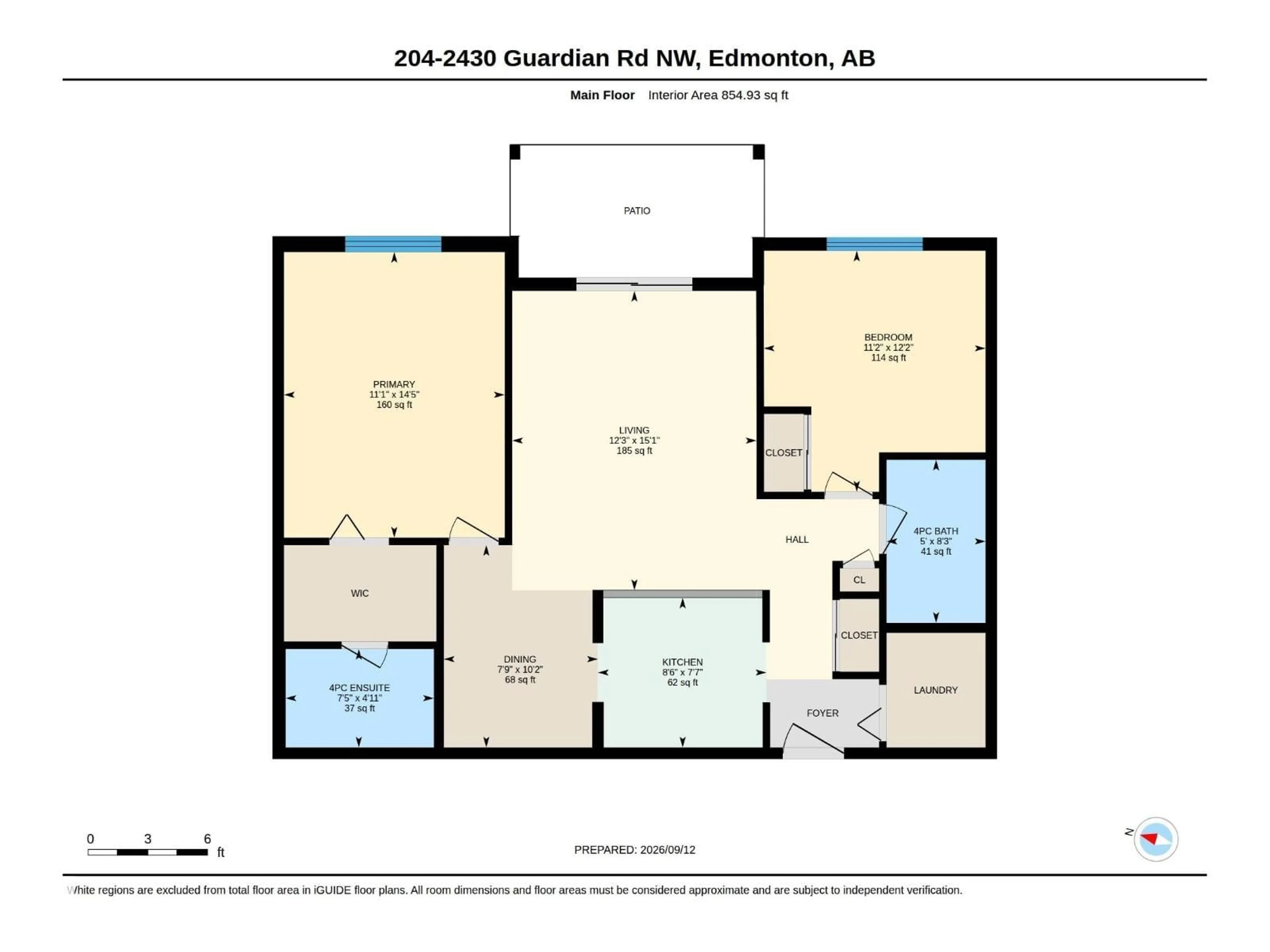 Floor plan for #204 - 2430 GUARDIAN RD, Edmonton Alberta T5T6X9