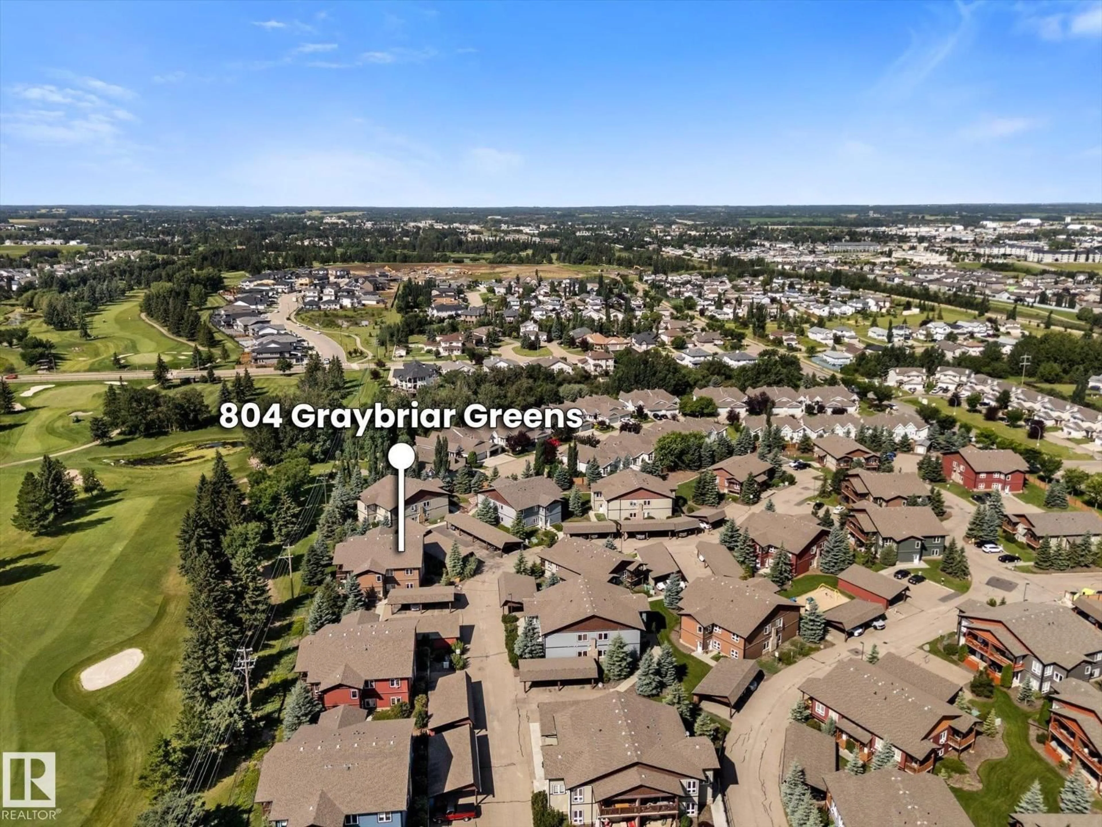 A pic from outside/outdoor area/front of a property/back of a property/a pic from drone, street for 804 GRAYBRIAR GR, Stony Plain Alberta T7Z0G1