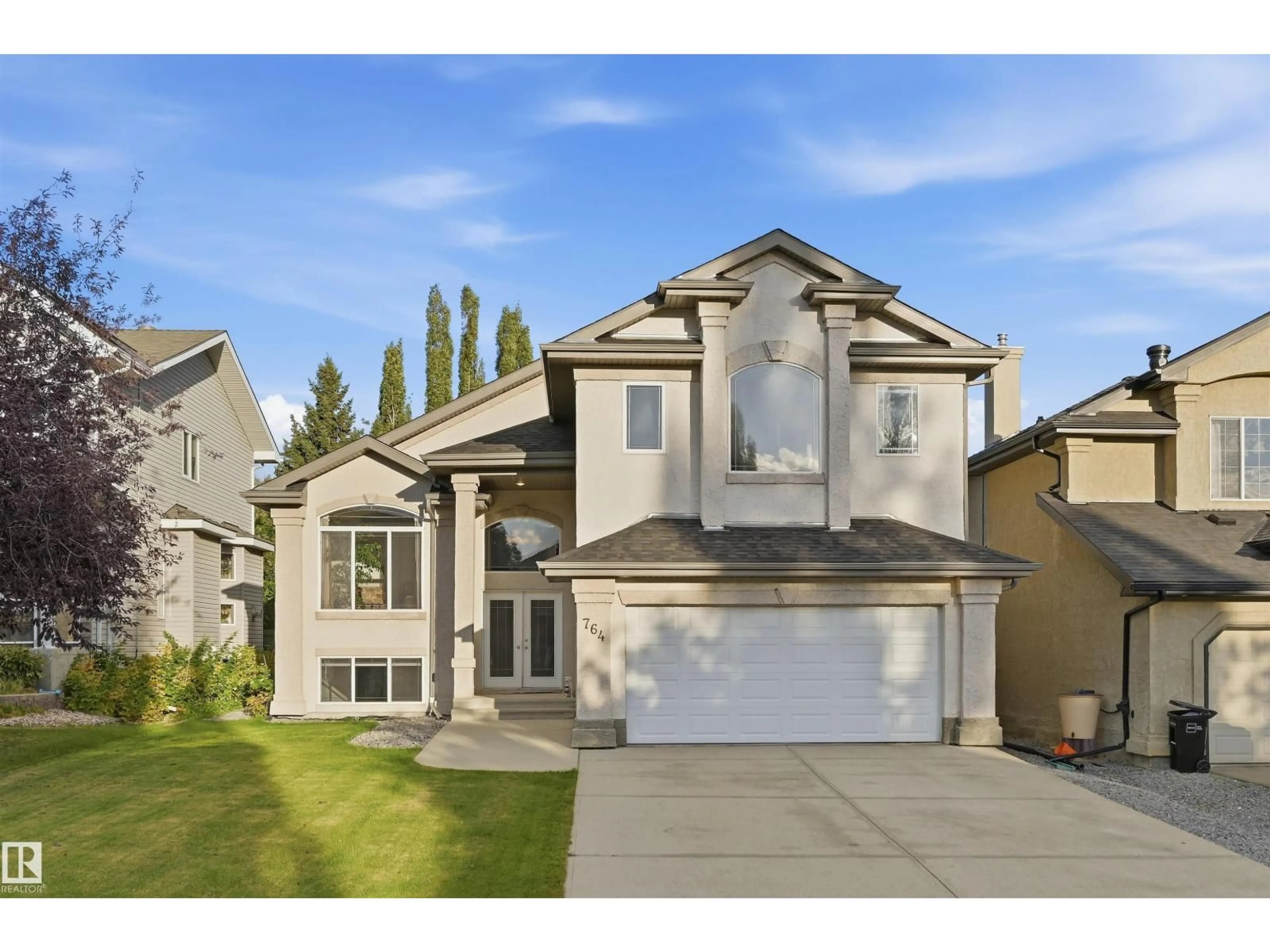 Home with vinyl exterior material, street for 764 HALIBURTON CR, Edmonton Alberta T6R2Z8