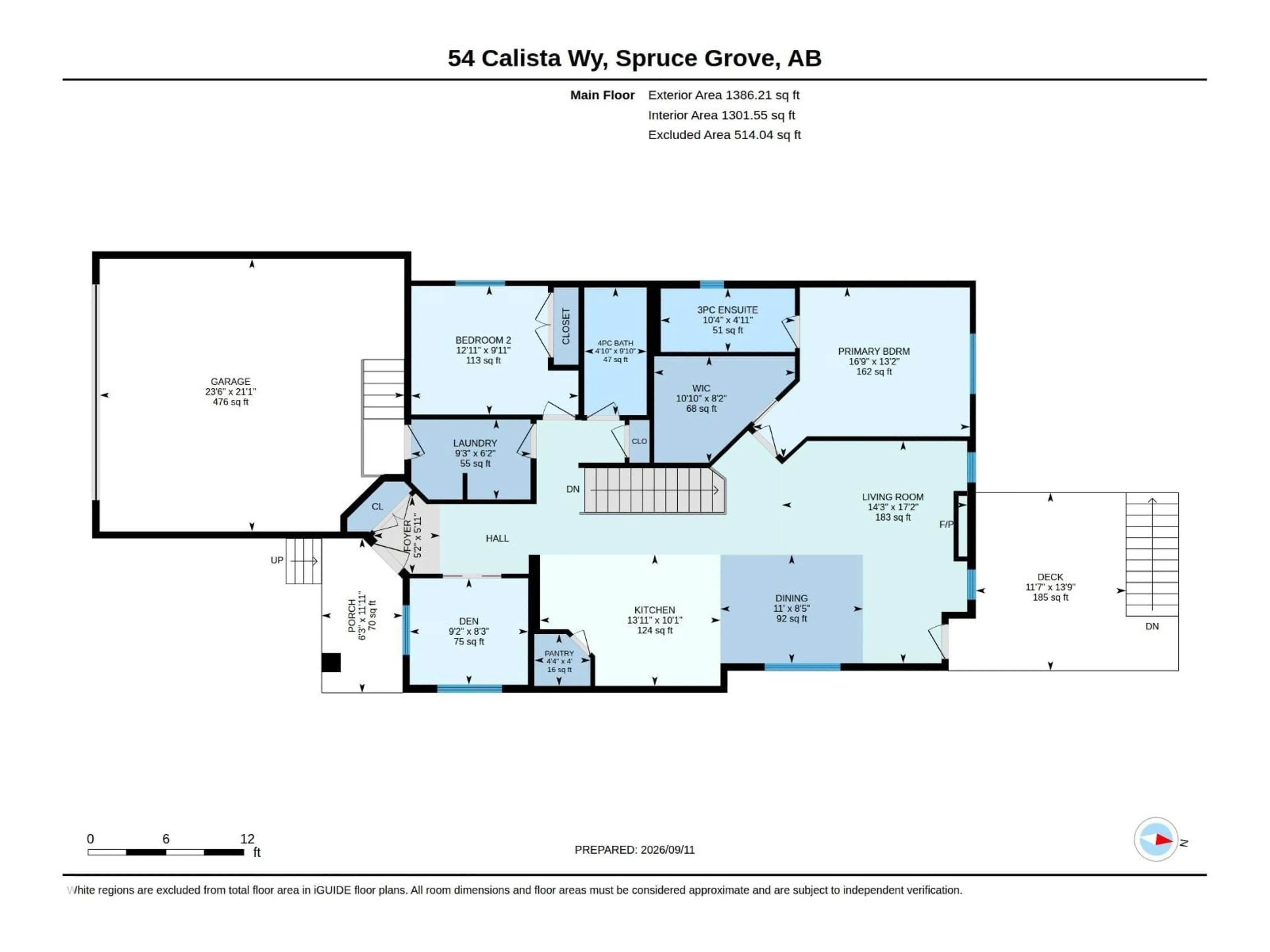 Floor plan for 54 CALISTA WY, Spruce Grove Alberta T7X0Y6