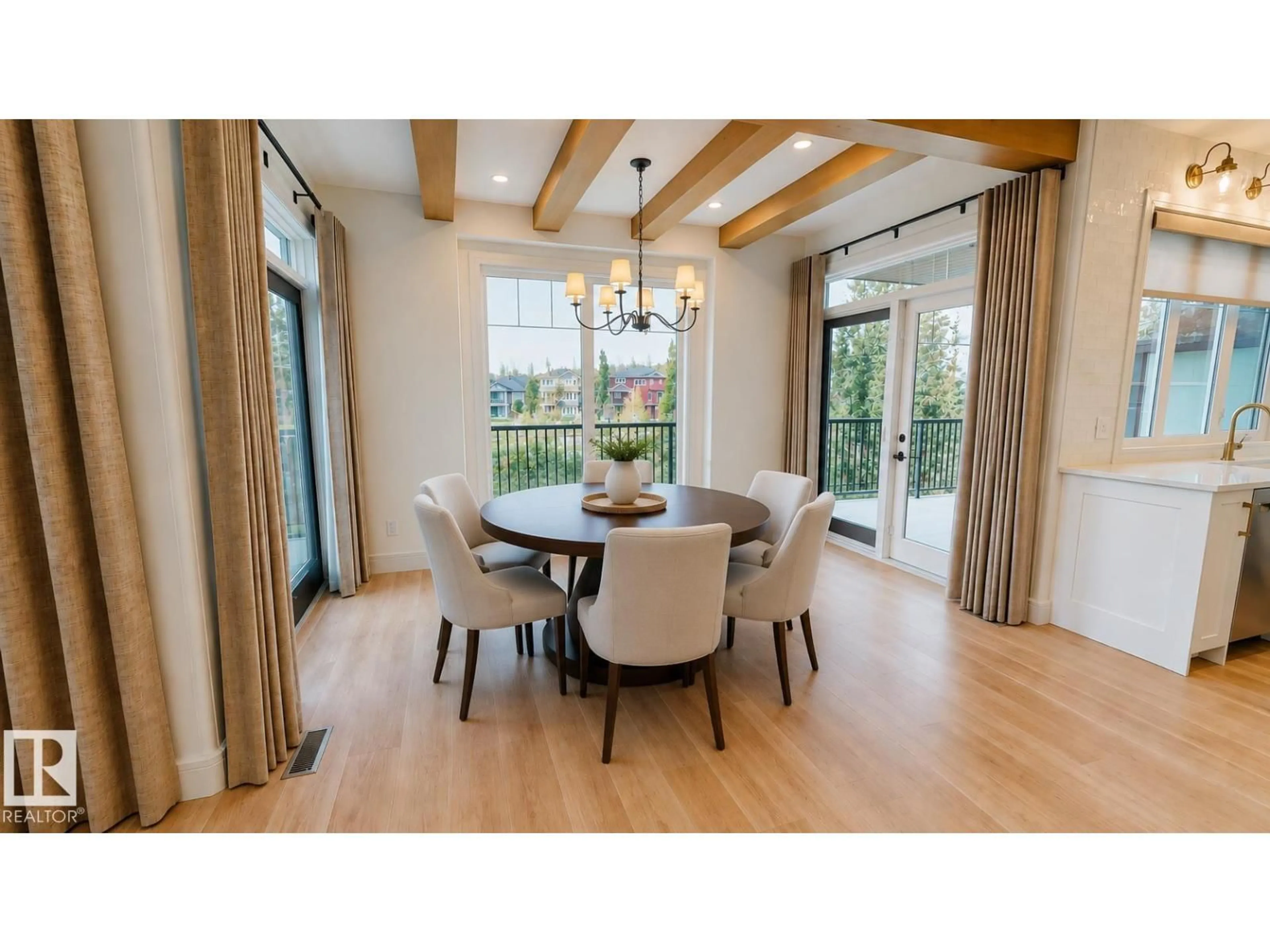 Dining room, wood/laminate floor for 26 EXECUTIVE WAY, St. Albert Alberta T8N4G6