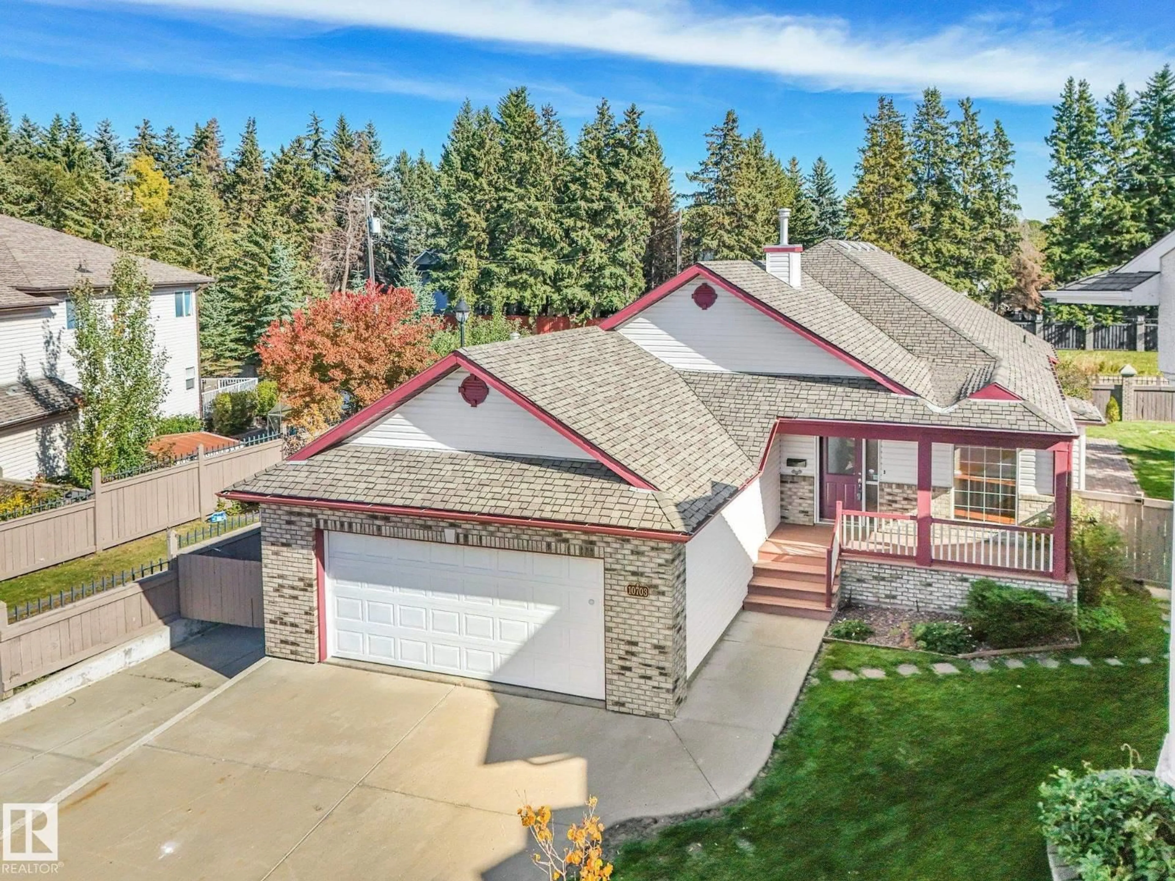 A pic from outside/outdoor area/front of a property/back of a property/a pic from drone, street for SW - 10703 6 AV, Edmonton Alberta T6W1G3
