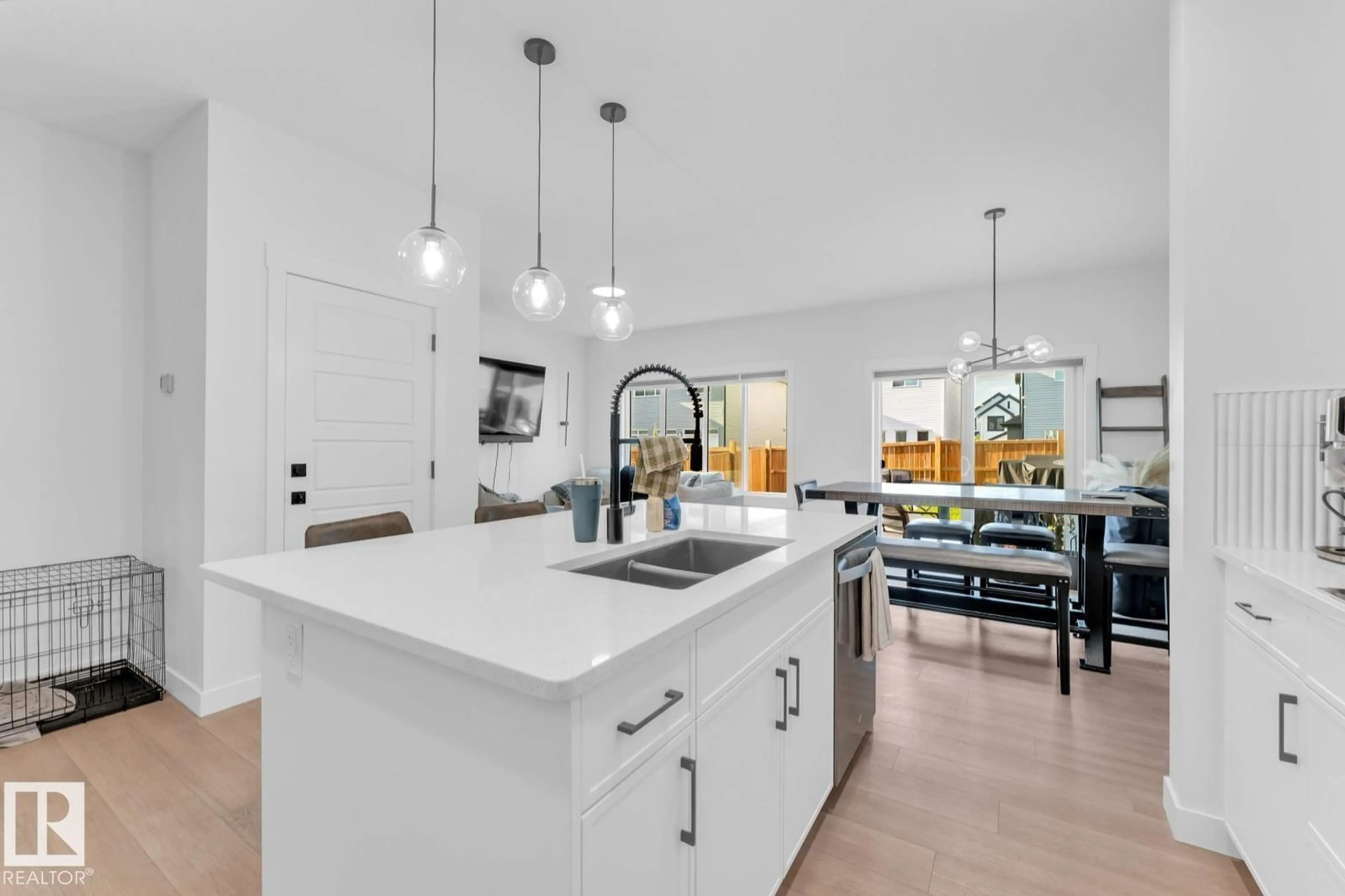 Open concept kitchen, ceramic/tile floor for 3236 CHERNOWSKI WY, Edmonton Alberta T6W5H2