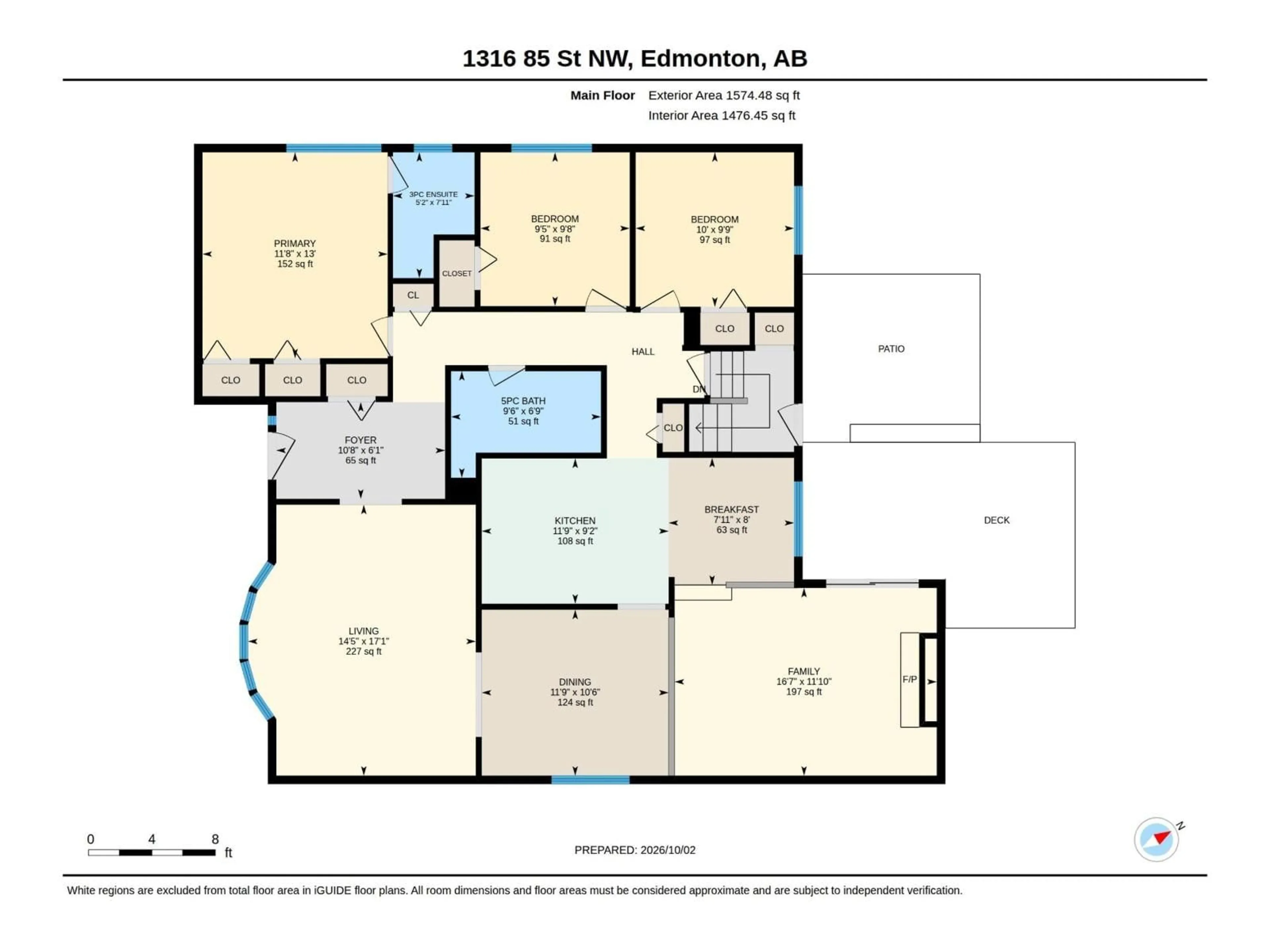 Floor plan for 1316 85 ST, Edmonton Alberta T6K1X8