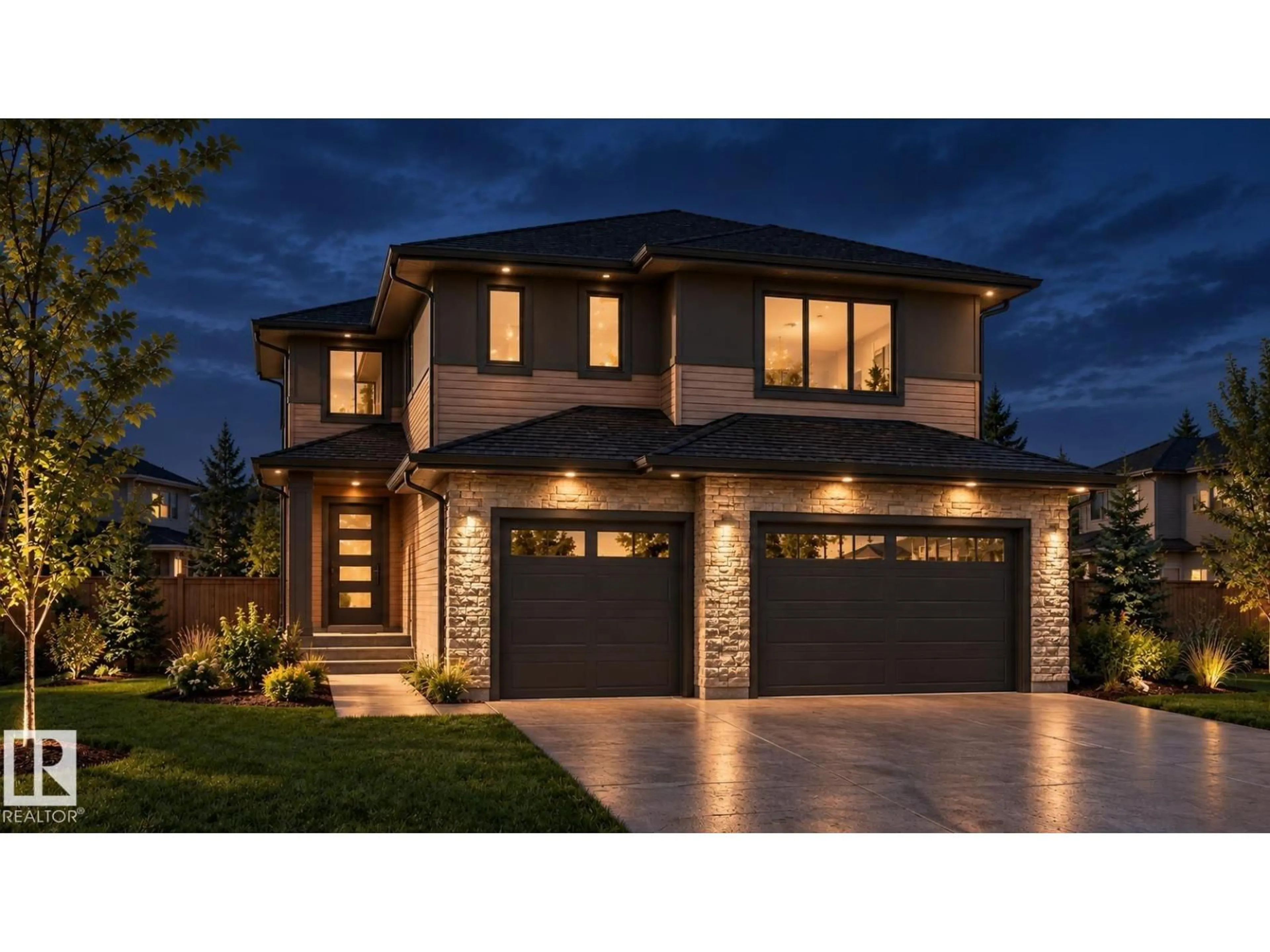 Home with brick exterior material, street for 3321 CHERNOWSKI WY, Edmonton Alberta T6W5V6
