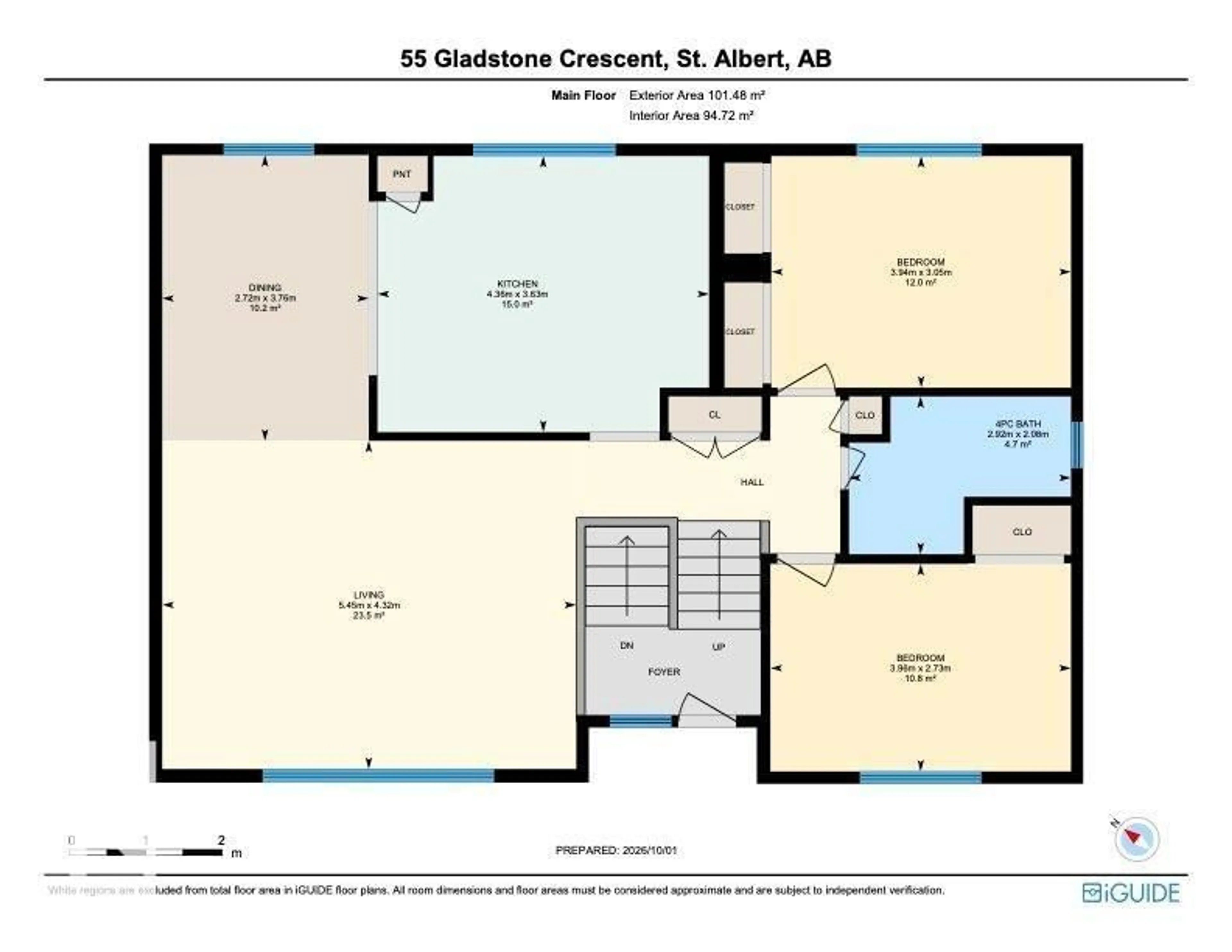 Floor plan for 55 GLADSTONE CR, St. Albert Alberta T8N0W6