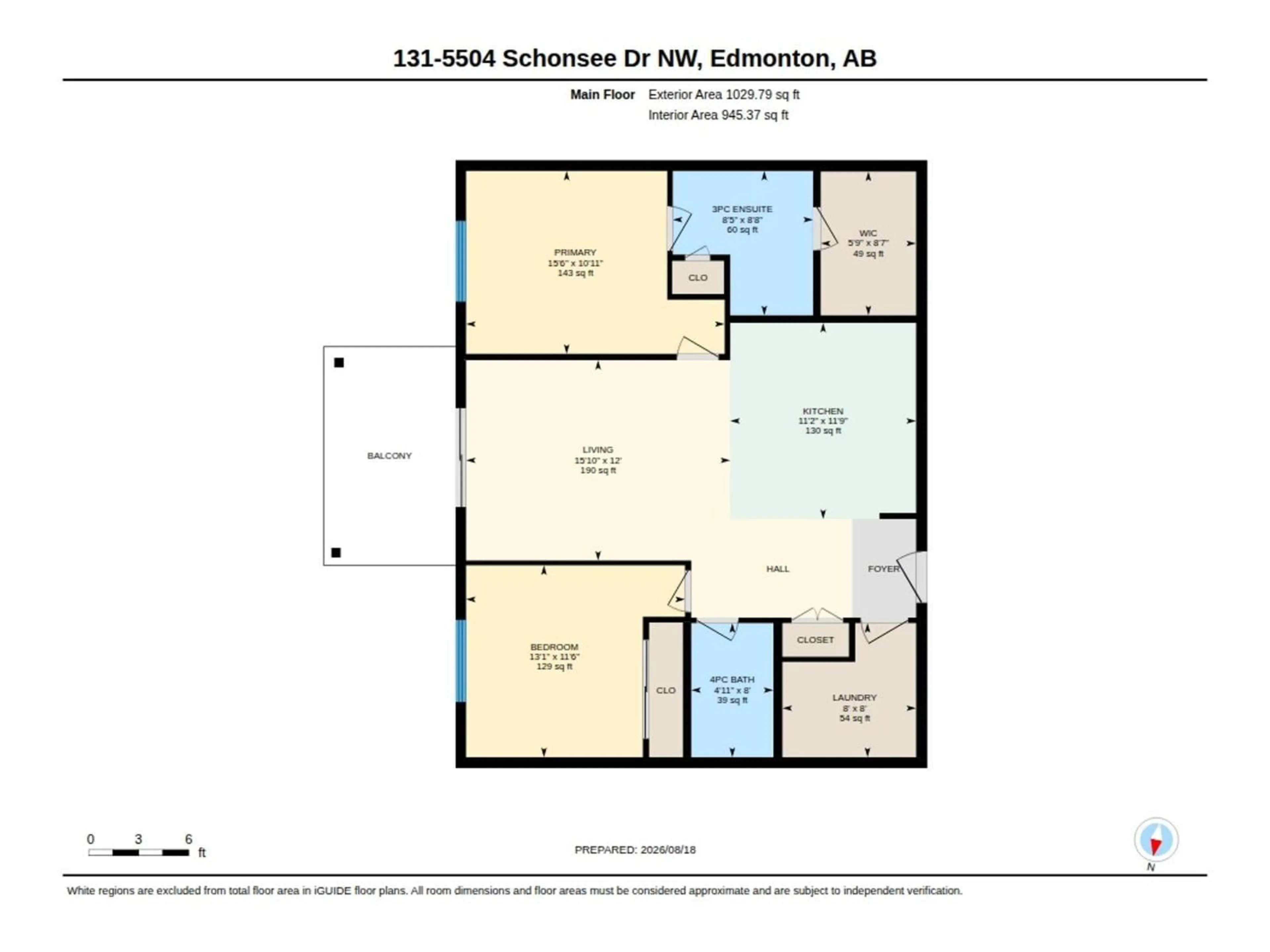 Floor plan for 5504 - 131 SCHONSEE DR, Edmonton Alberta T5Z0N9
