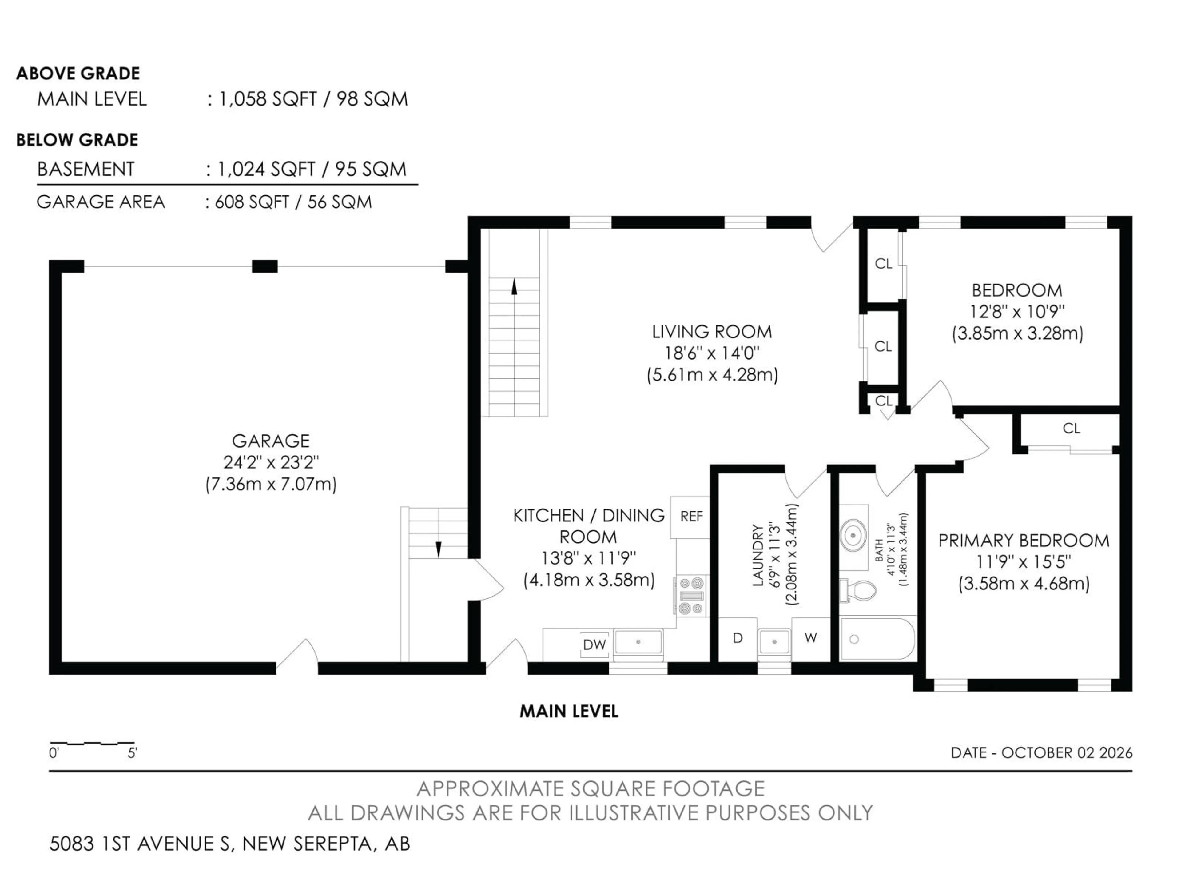 Floor plan for 5083 1 AV S, New Sarepta Alberta T0B3M0