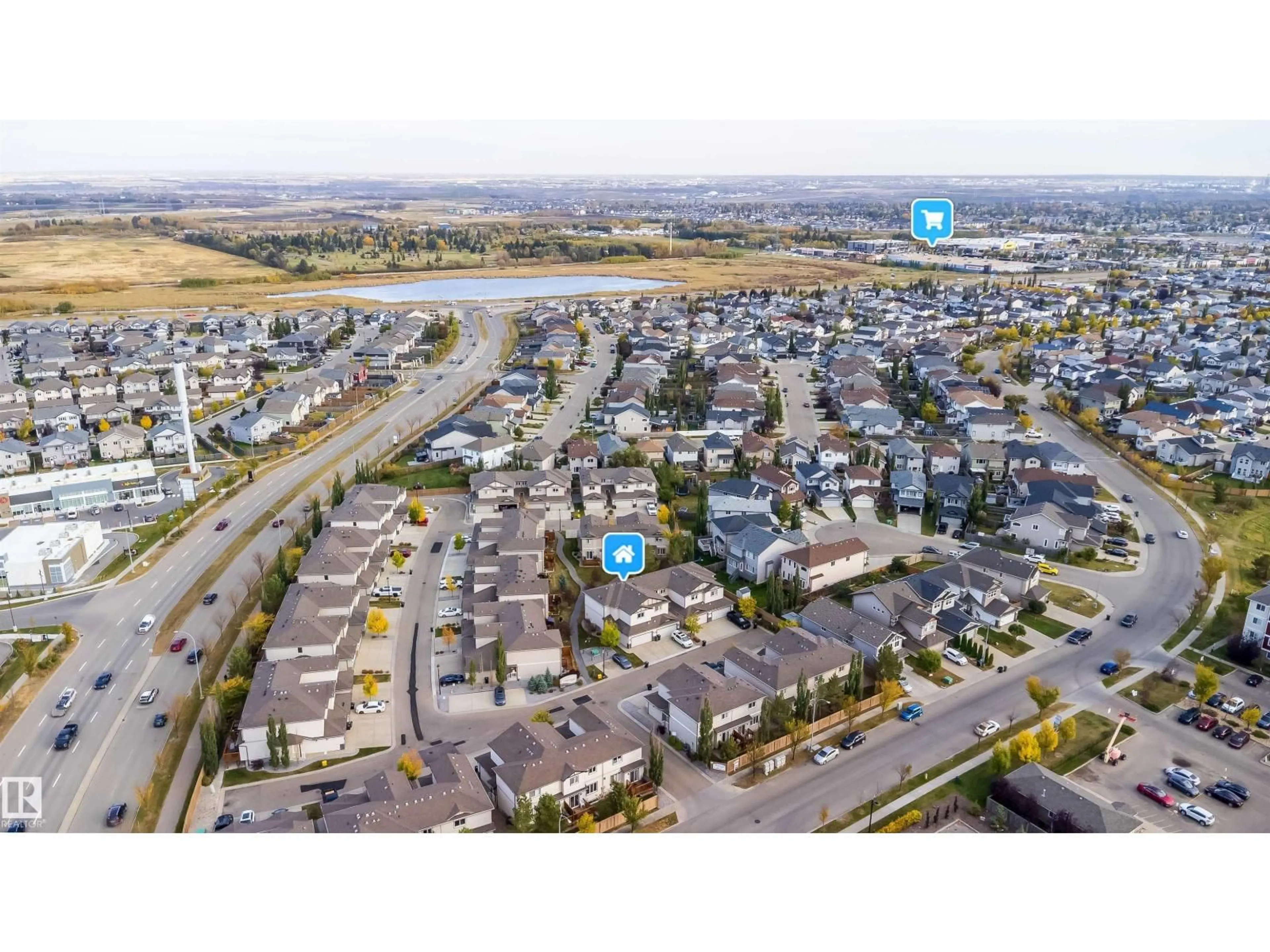 A pic from outside/outdoor area/front of a property/back of a property/a pic from drone, street for 9 - 445 BRINTNELL BV, Edmonton Alberta T5Y0V5