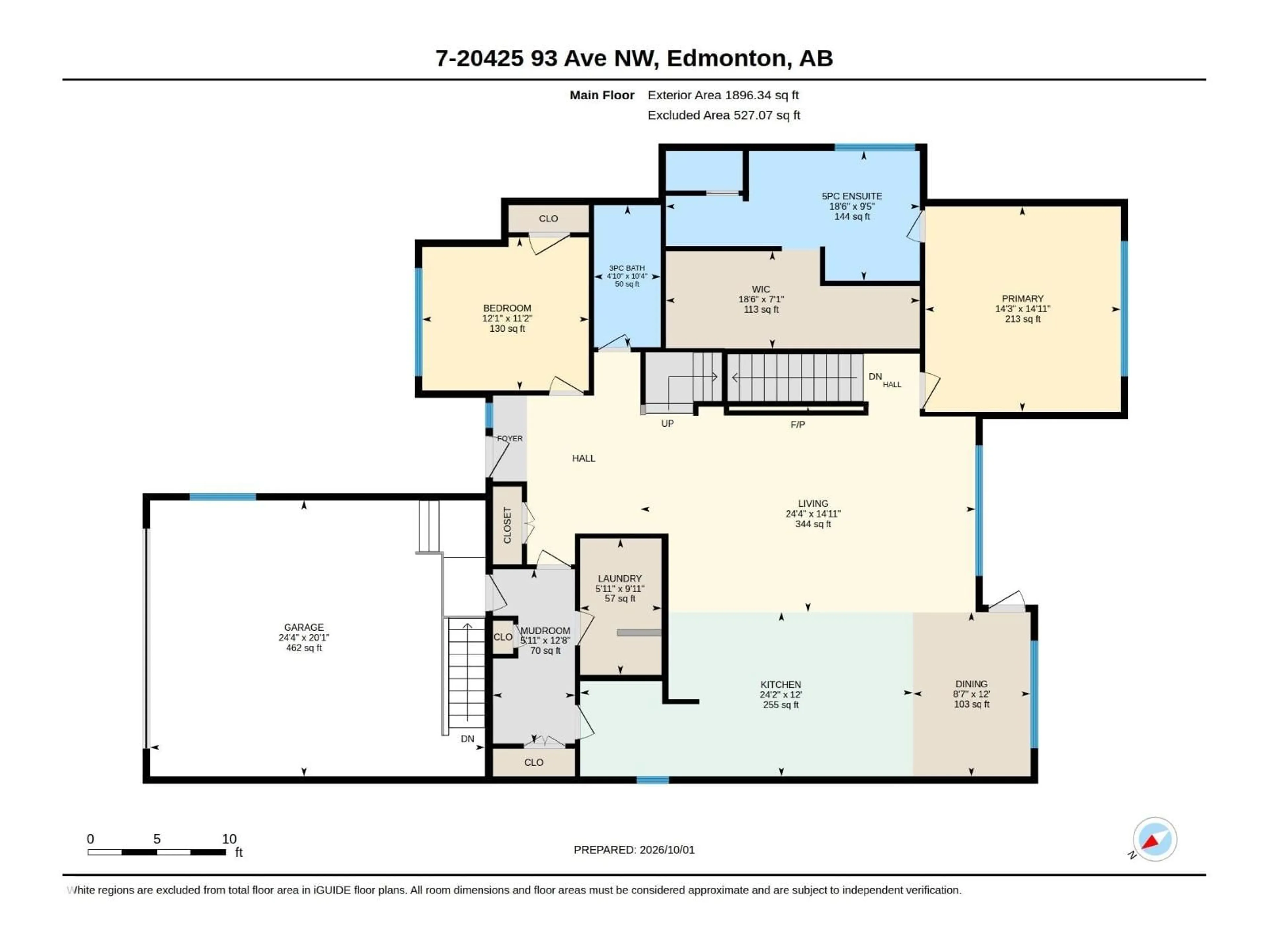 Floor plan for #7 - 20425 93 AV NW, Edmonton Alberta T5T7C7