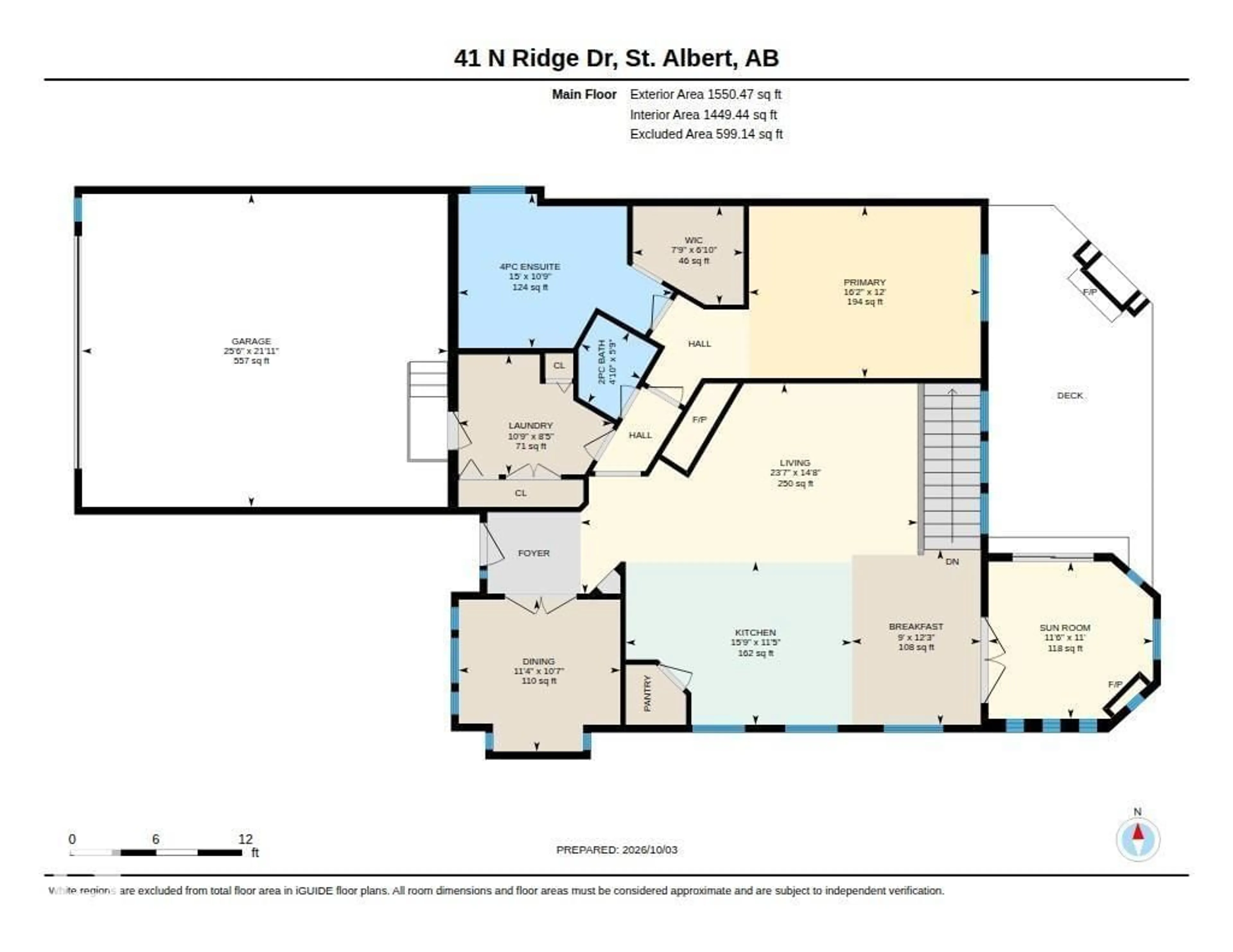 Floor plan for 41 NORTH RIDGE DR, St. Albert Alberta T8N7L7