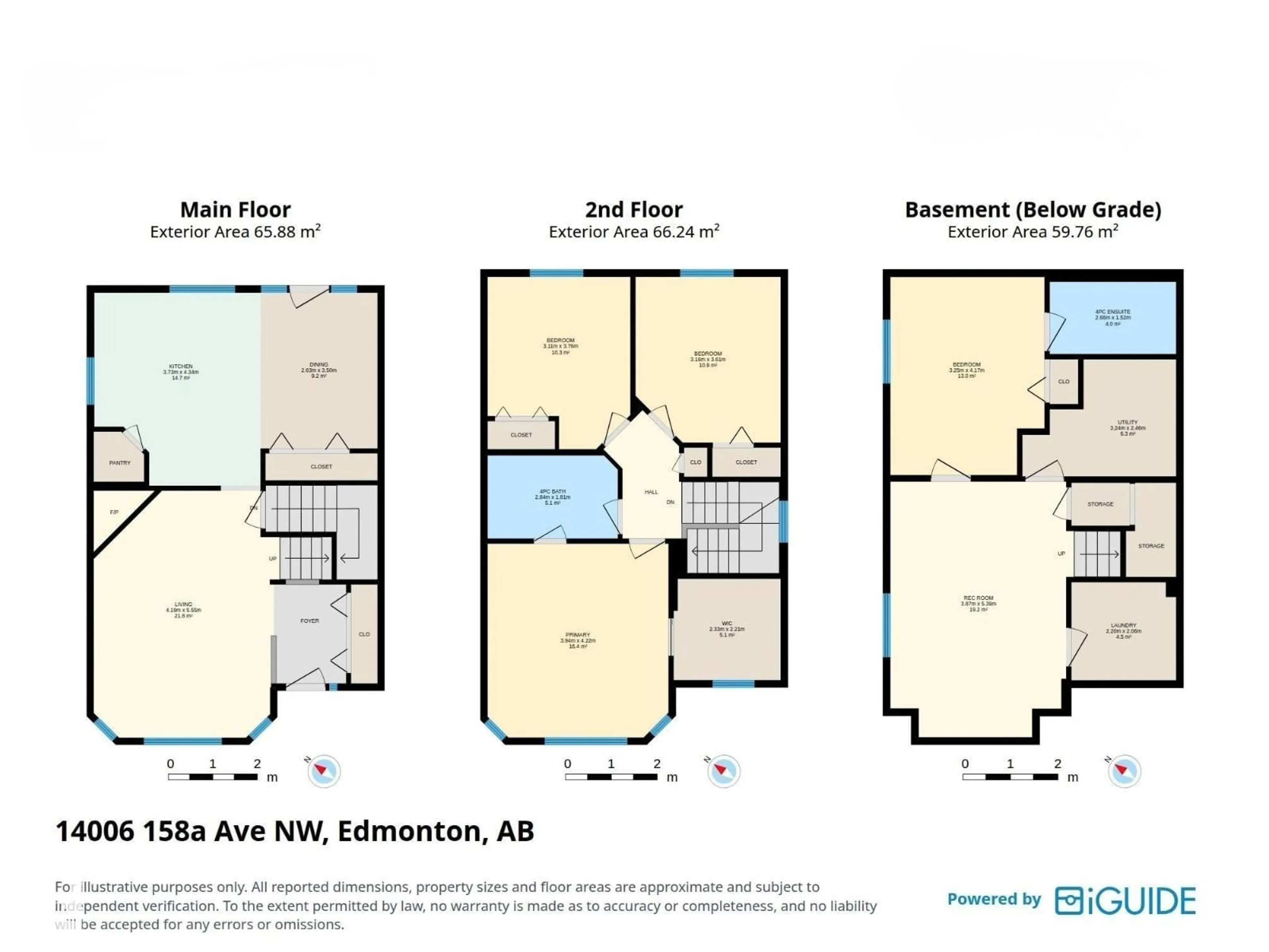 Floor plan for 14006 158A AV, Edmonton Alberta T6V1V7