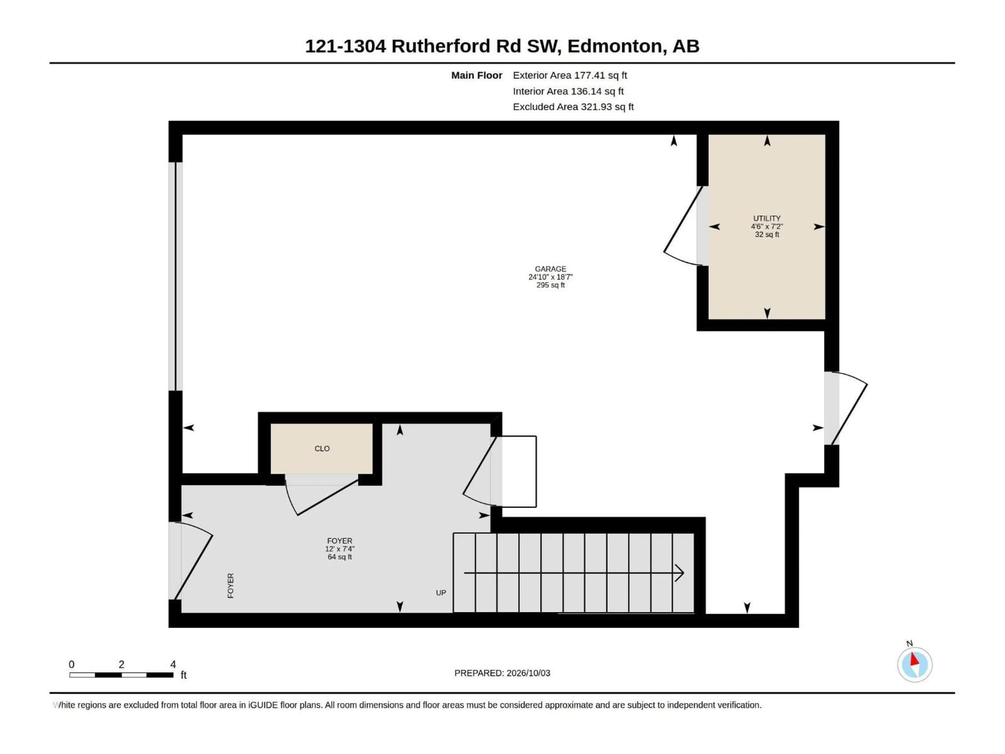 Floor plan for #121 - 1304 RUTHERFORD RD, Edmonton Alberta T6W0B4