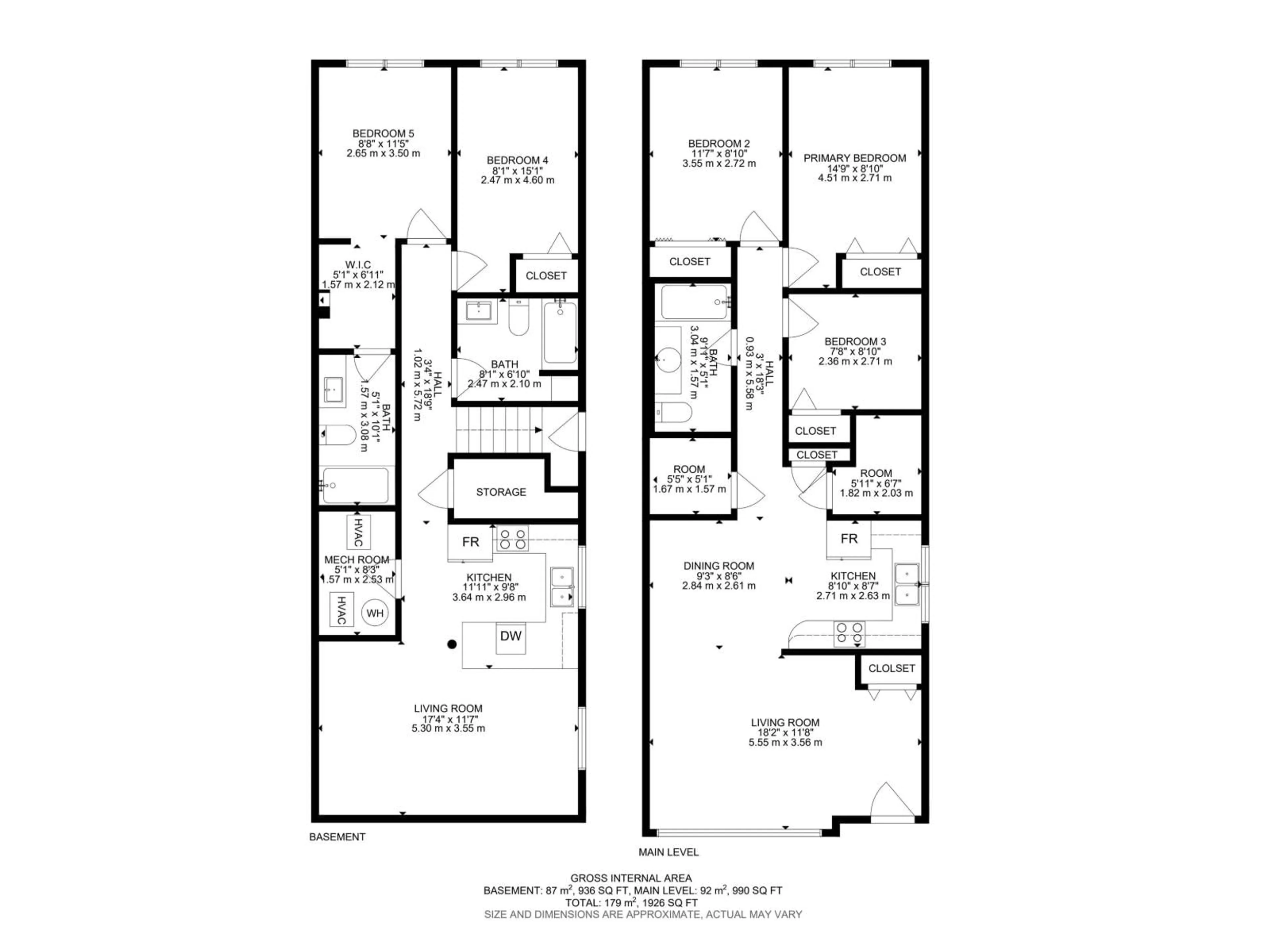 Floor plan for NW - 8823-8825 95 ST, Edmonton Alberta T6C3W6
