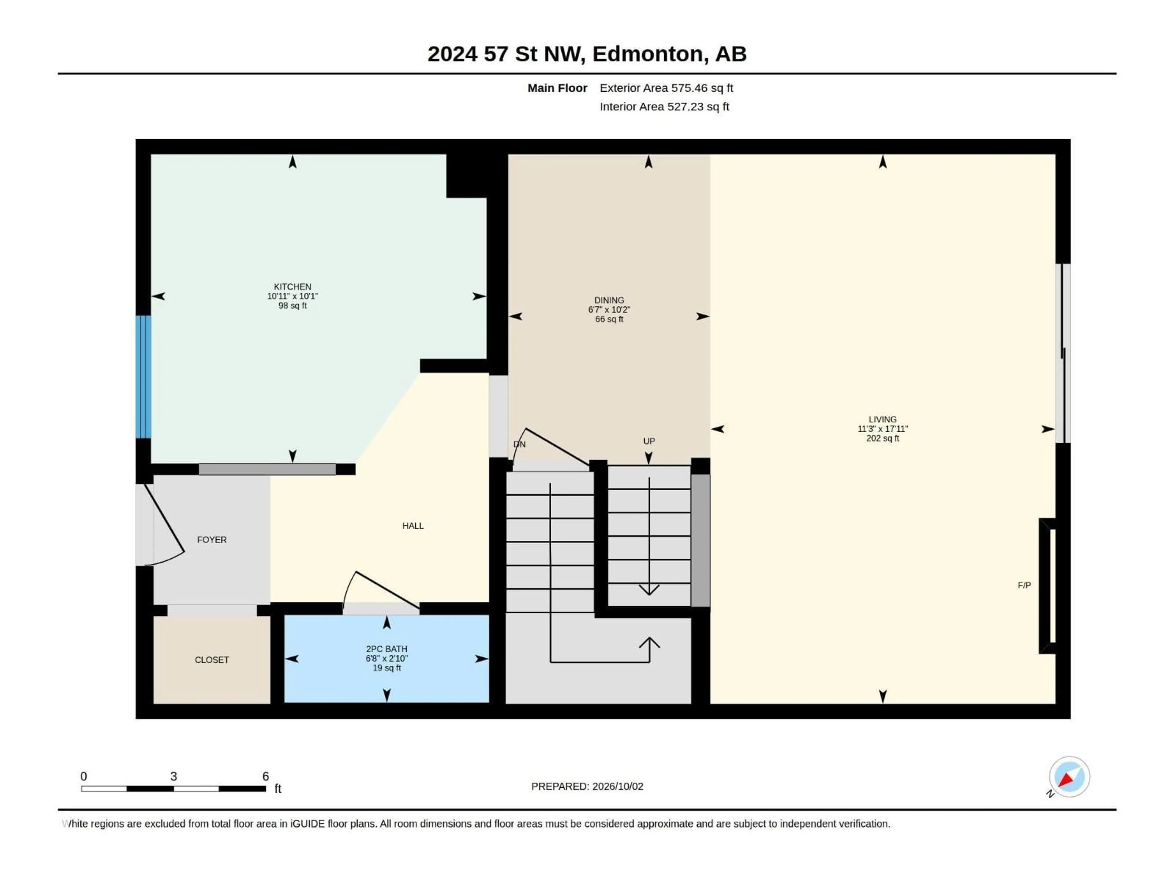 Floor plan for #11 - 2024 57 ST, Edmonton Alberta T6L2Z3