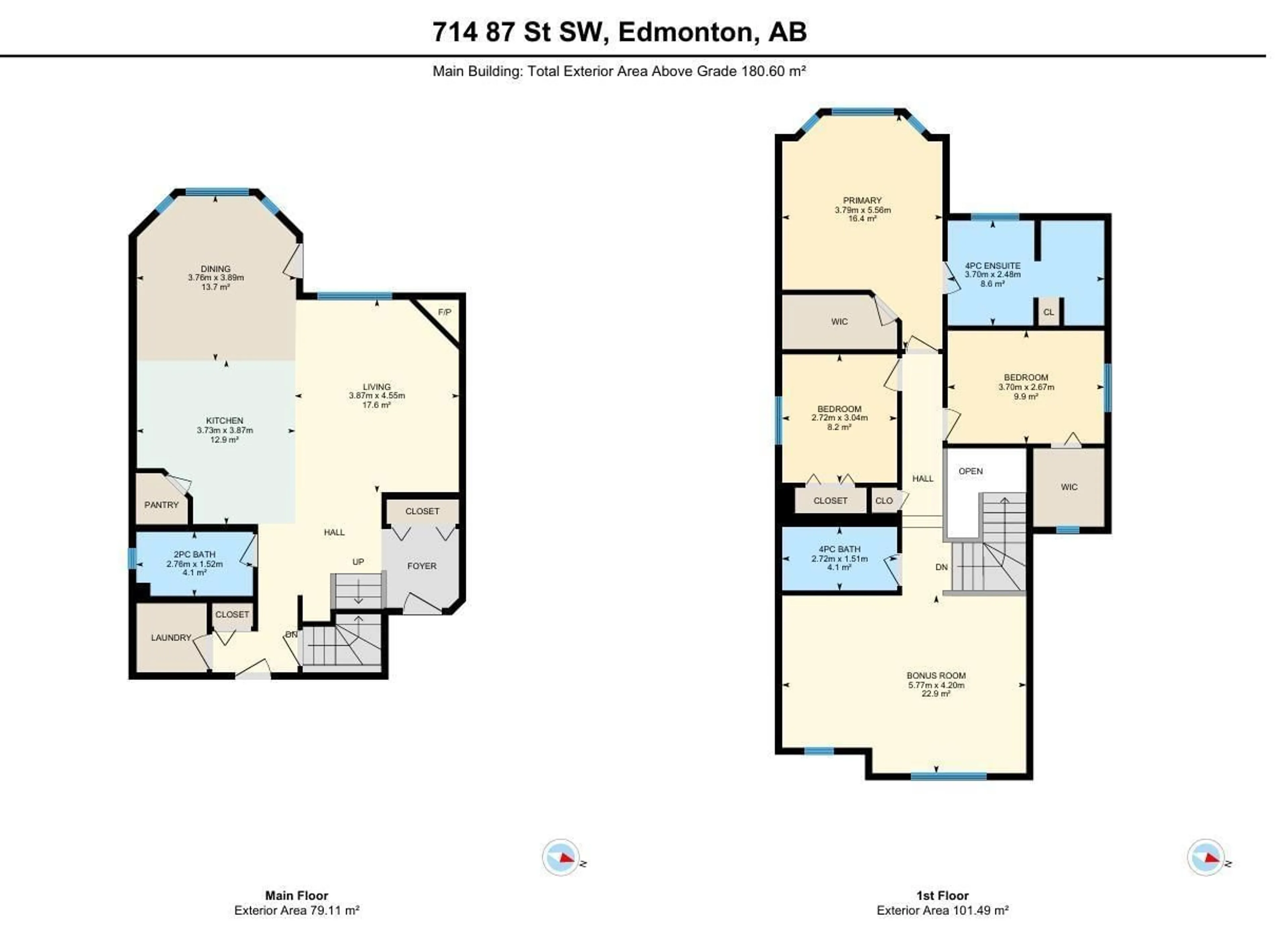 Floor plan for 714 87 STREET, Edmonton Alberta T6X1G6