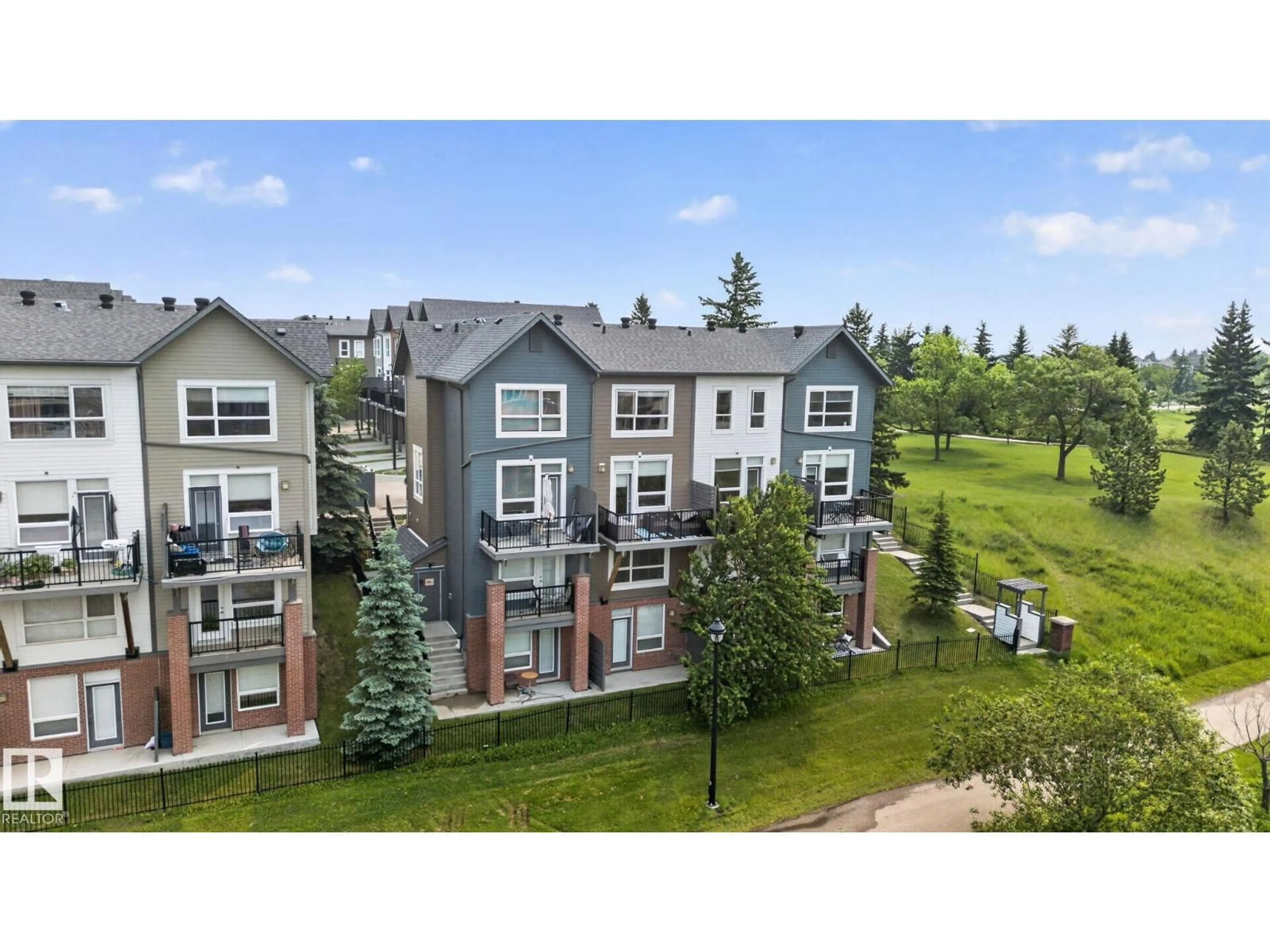 A pic from outside/outdoor area/front of a property/back of a property/a pic from drone, mountain view for 90 2560 PEGASUS BV, Edmonton Alberta T5E6V4