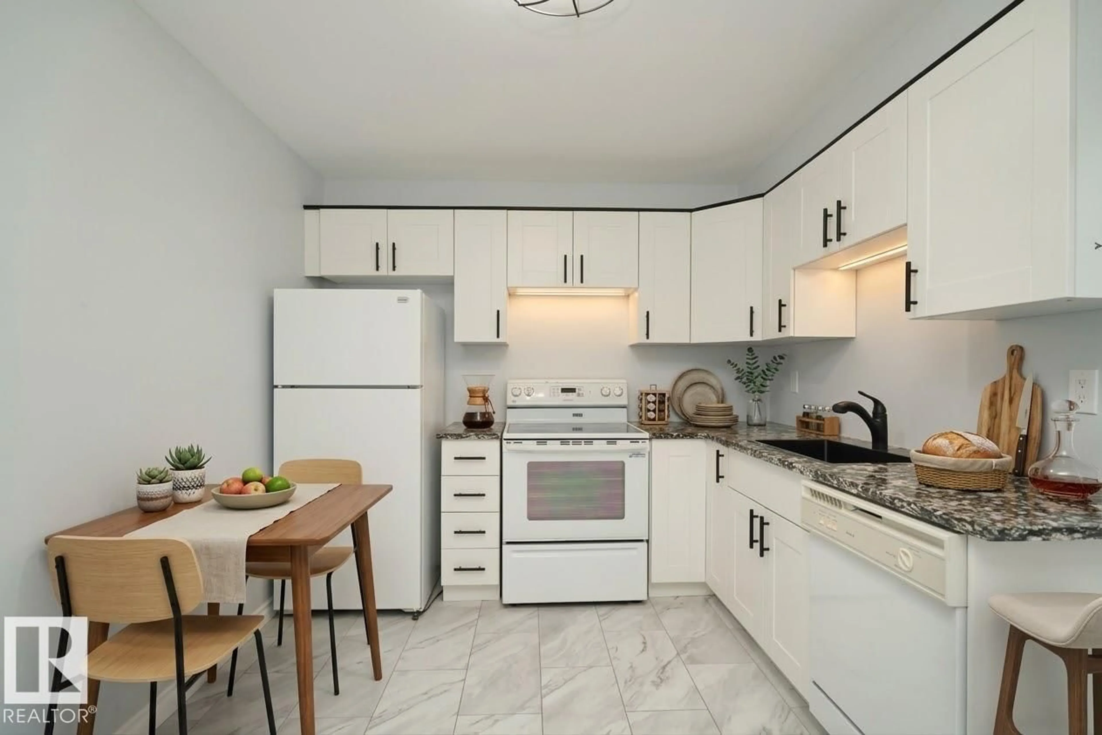Standard kitchen, ceramic/tile floor for 1679 LAKEWOOD RD, Edmonton Alberta T6K3B9