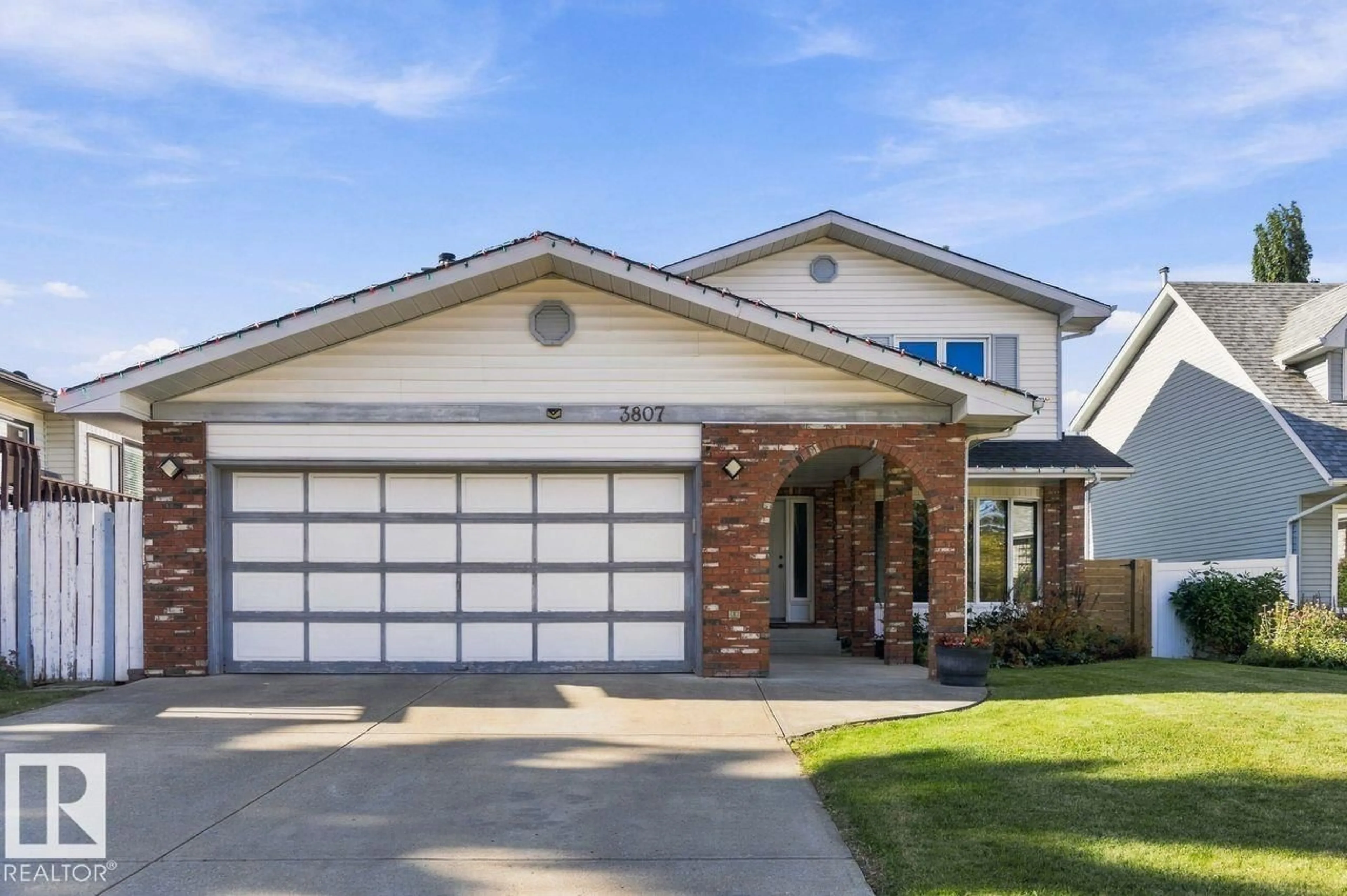 Home with brick exterior material, street for 3807 36 AV, Edmonton Alberta T6L5R8