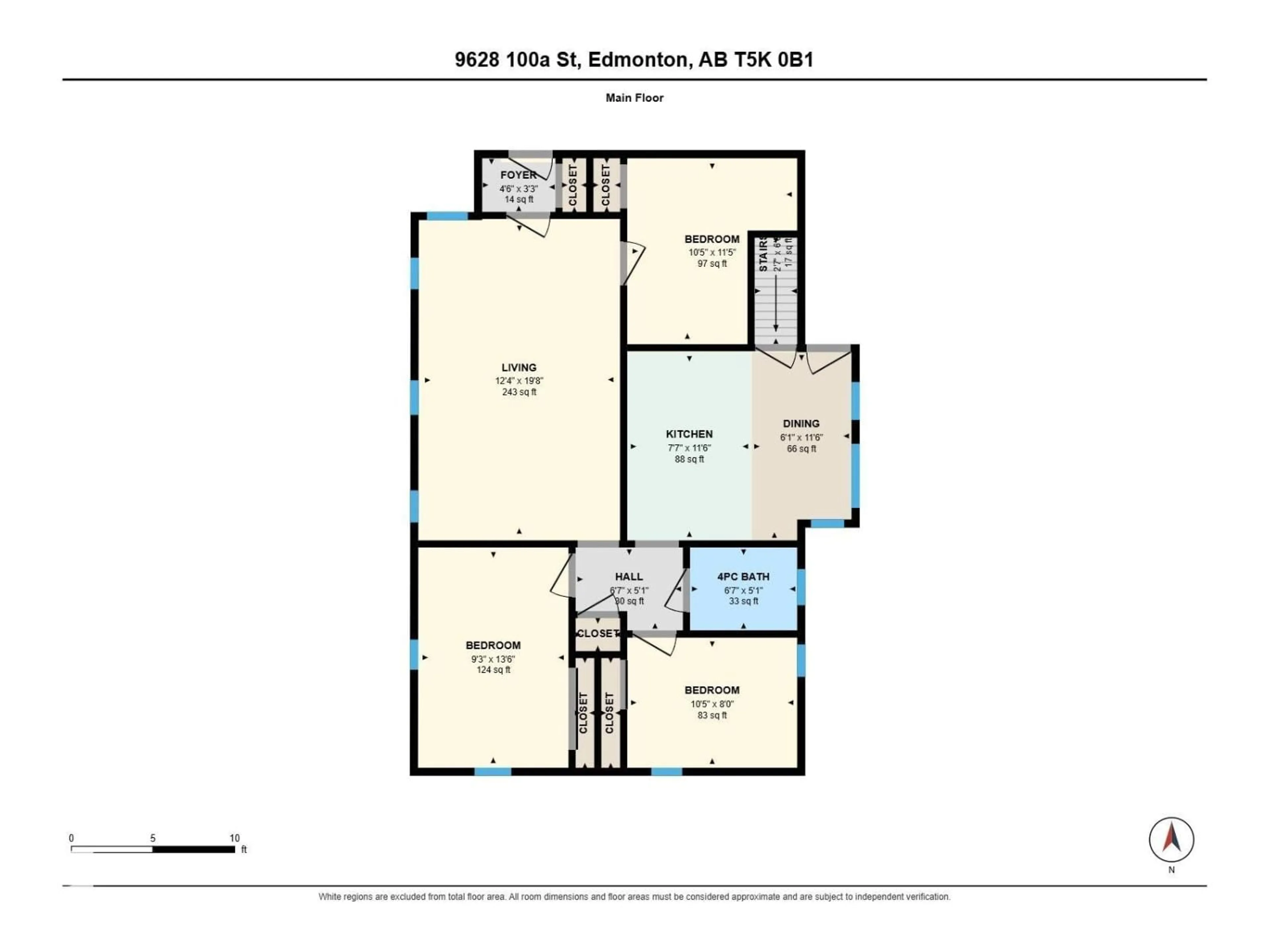 Floor plan for NW - 9628 100A ST, Edmonton Alberta T5K0V8