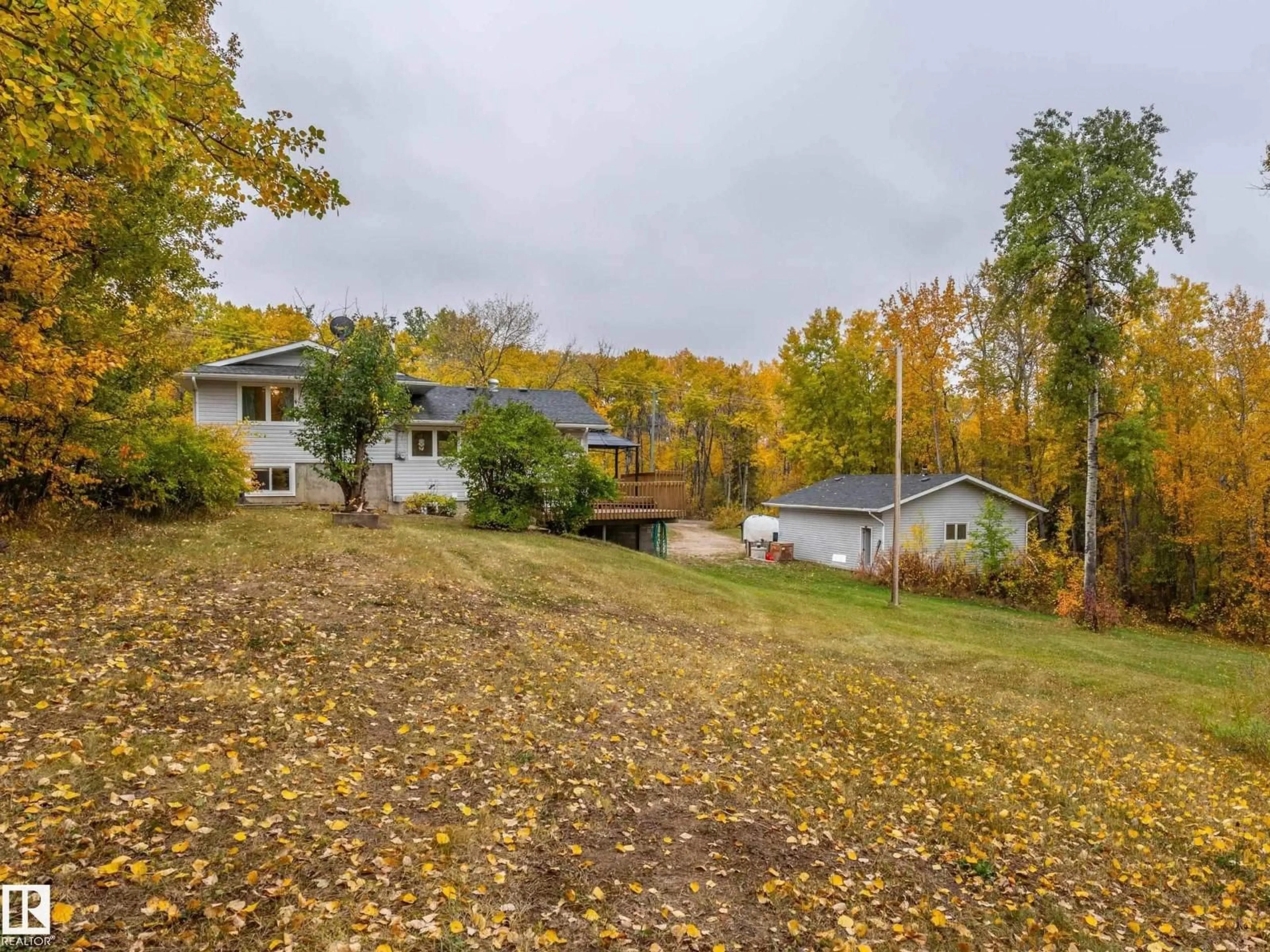 A pic from outside/outdoor area/front of a property/back of a property/a pic from drone, forest/trees view for 42204B TWP RD 624, Rural Bonnyville M.D. Alberta T0A1T0