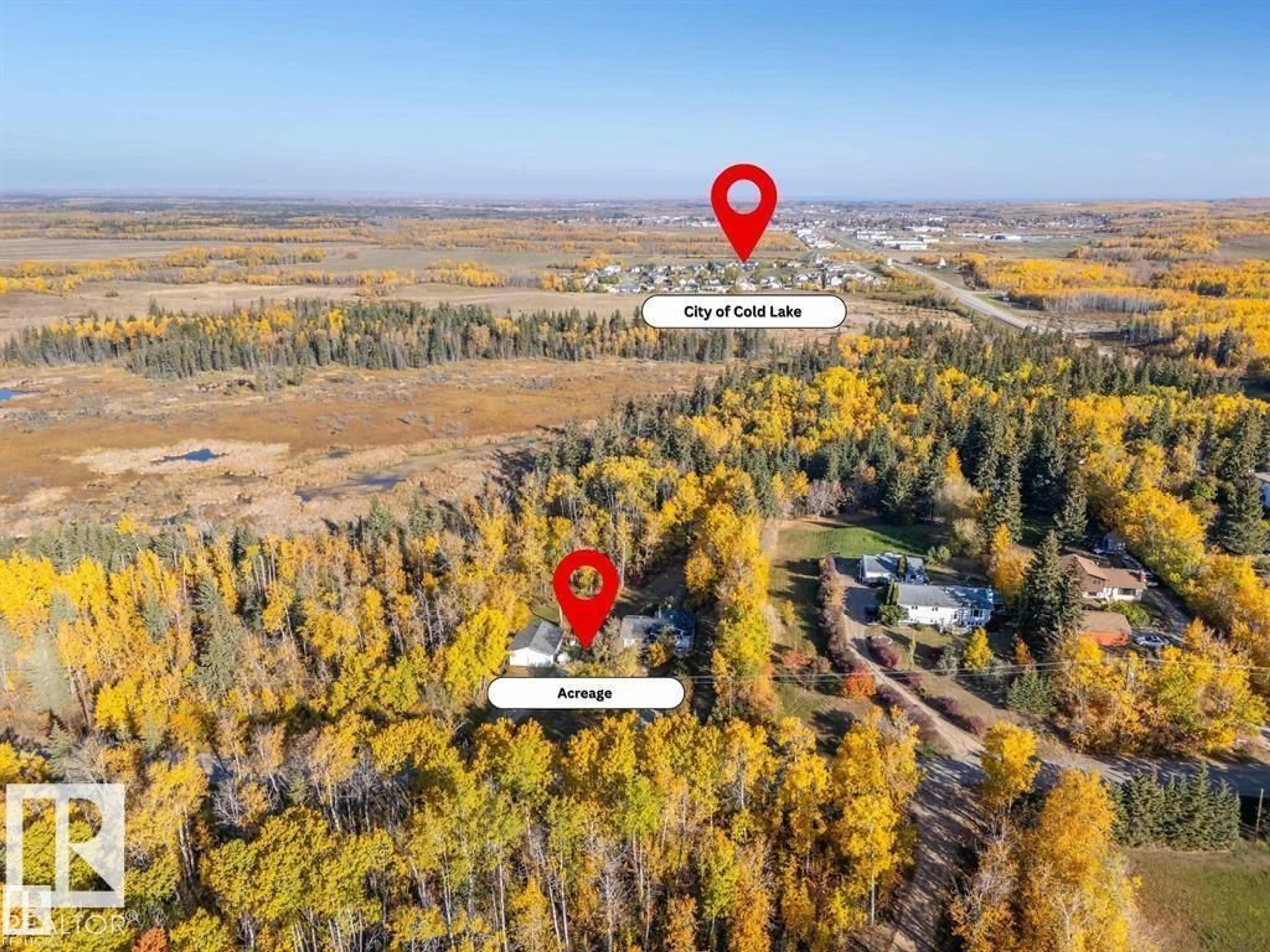 A pic from outside/outdoor area/front of a property/back of a property/a pic from drone, forest/trees view for 42204B TWP RD 624, Rural Bonnyville M.D. Alberta T0A1T0