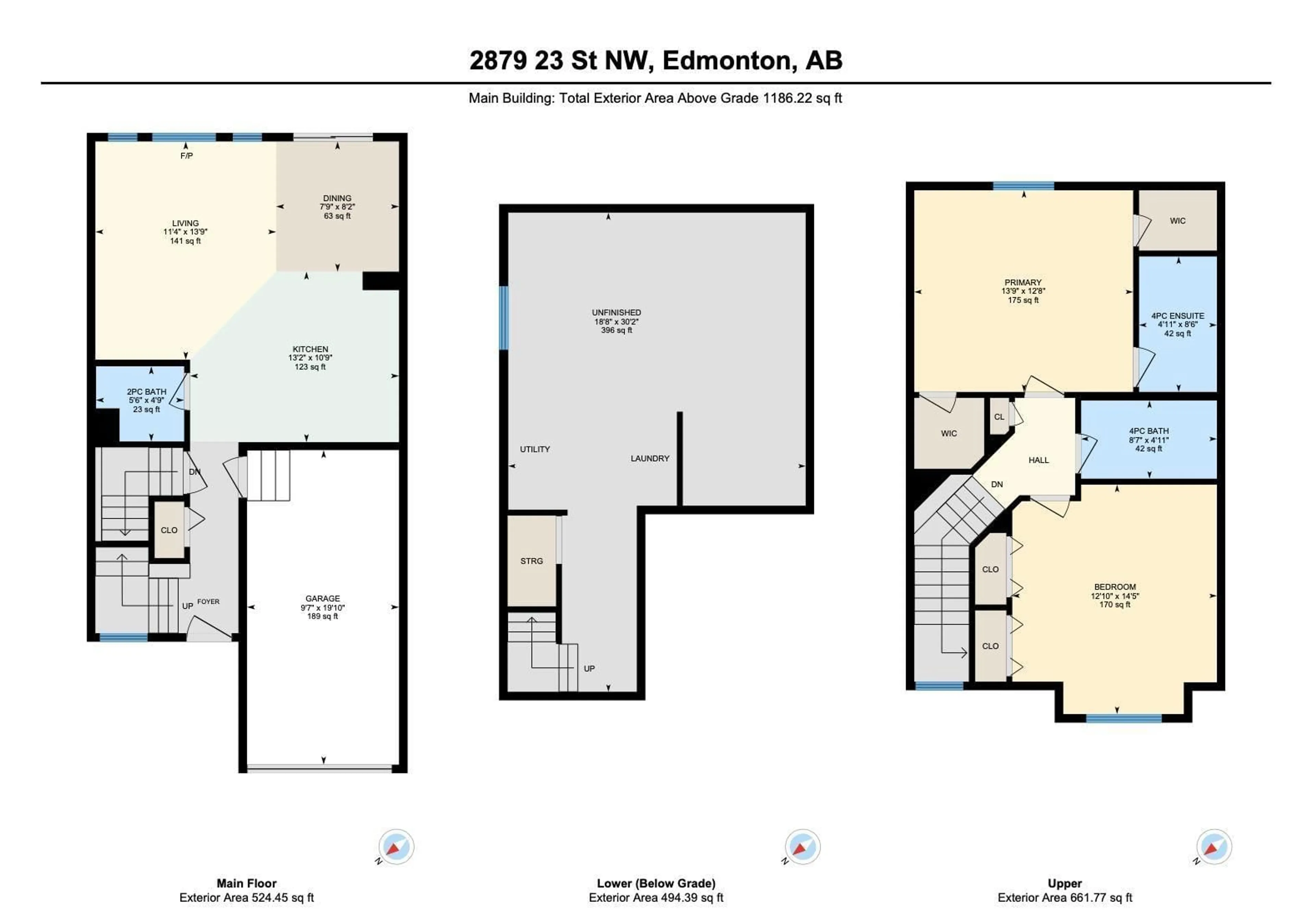 Floor plan for 2879 23 ST, Edmonton Alberta T6T0A2