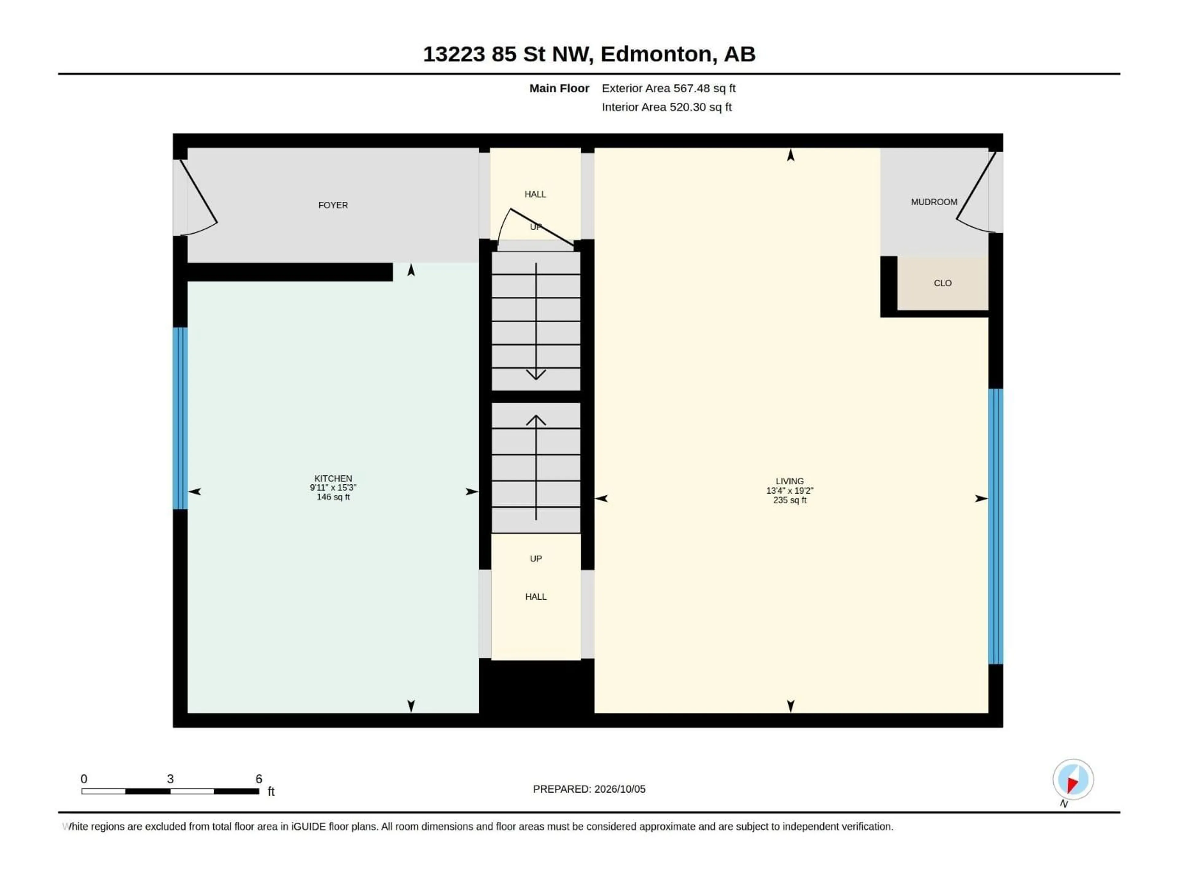 Floor plan for NW - 13223 85 ST, Edmonton Alberta T5E2Z7