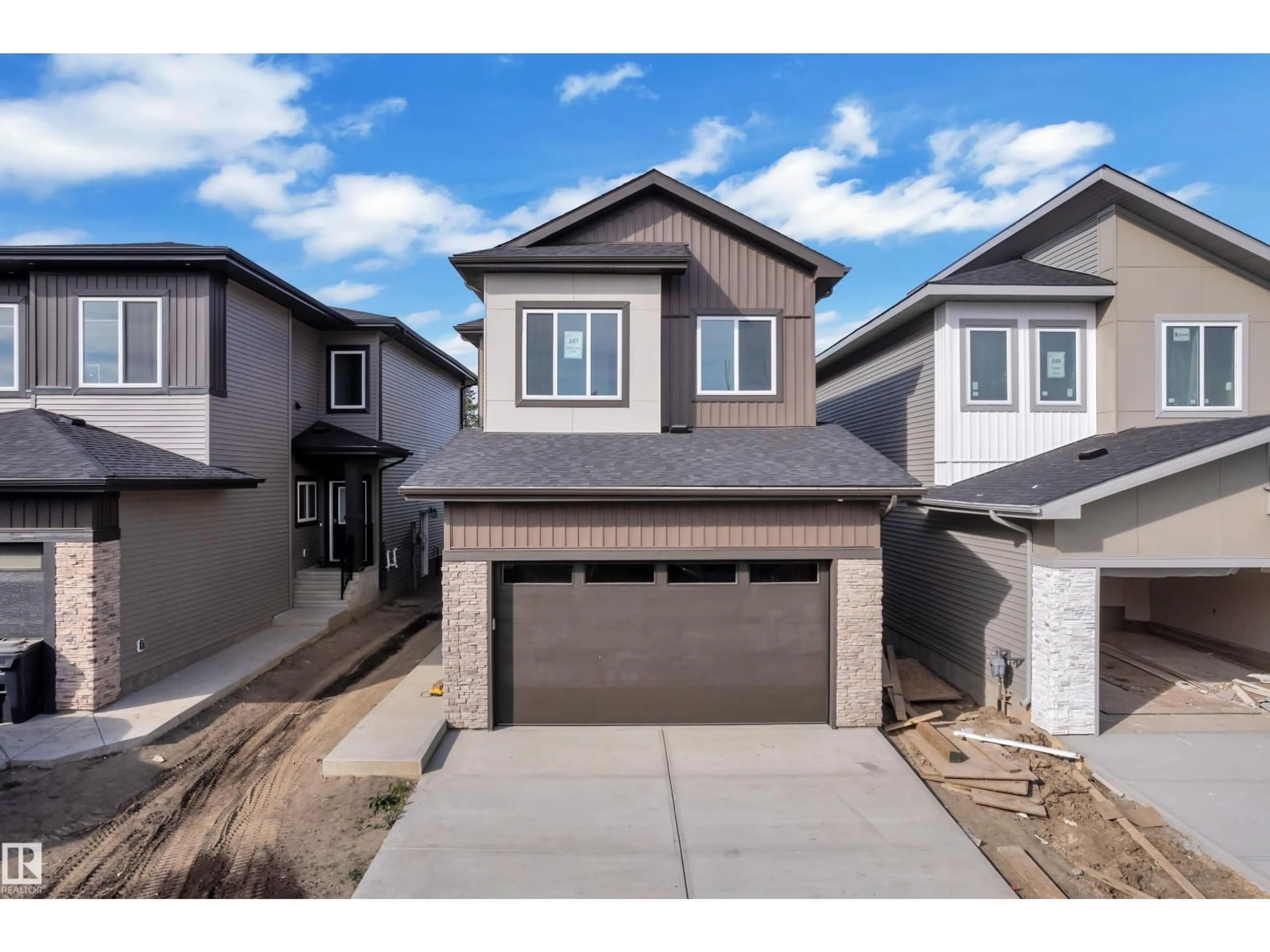 Home with vinyl exterior material, street for 247 LINDEN LO, Leduc Alberta T9E1T2